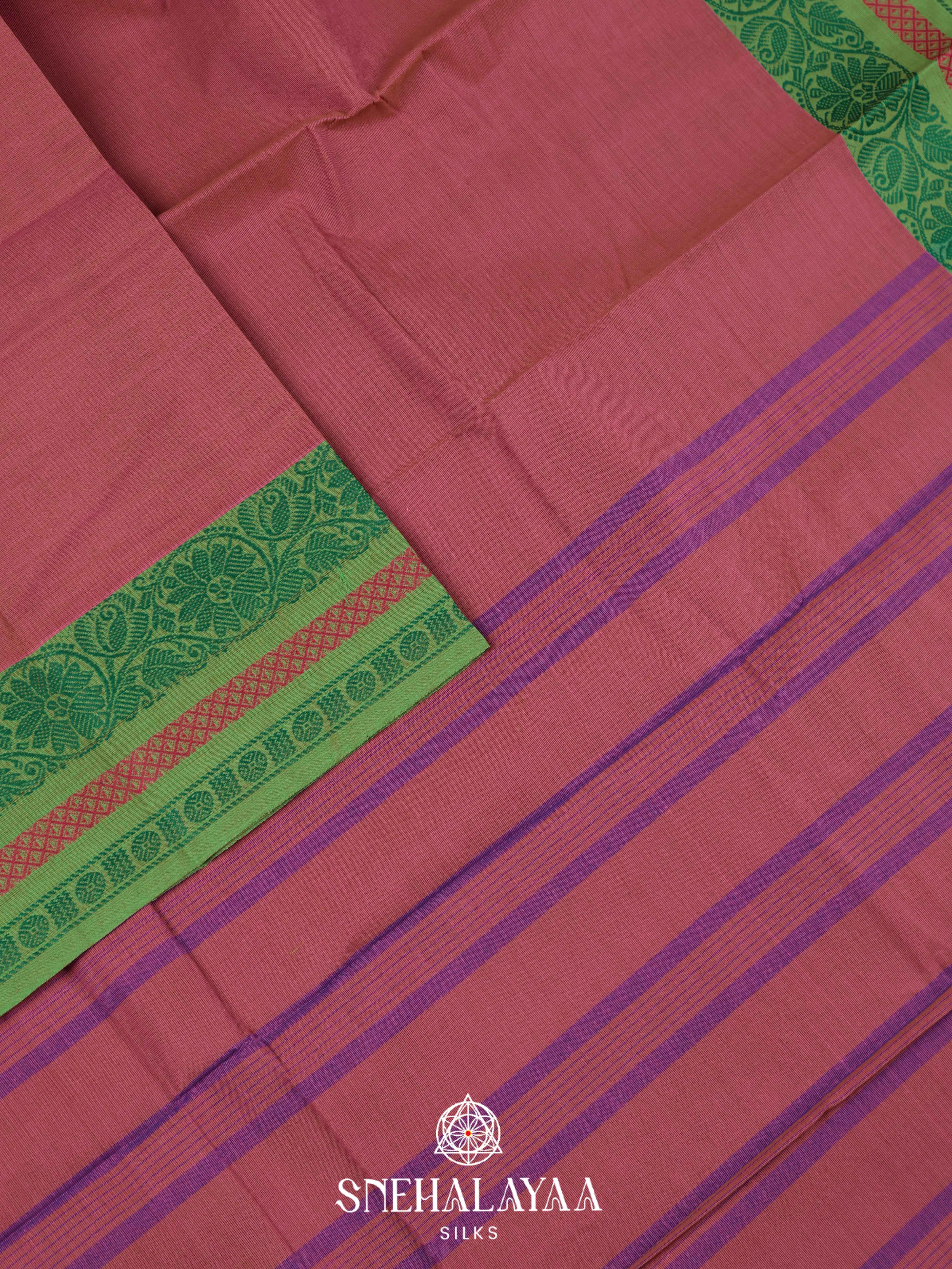 Purple Chettinad Cotton Saree