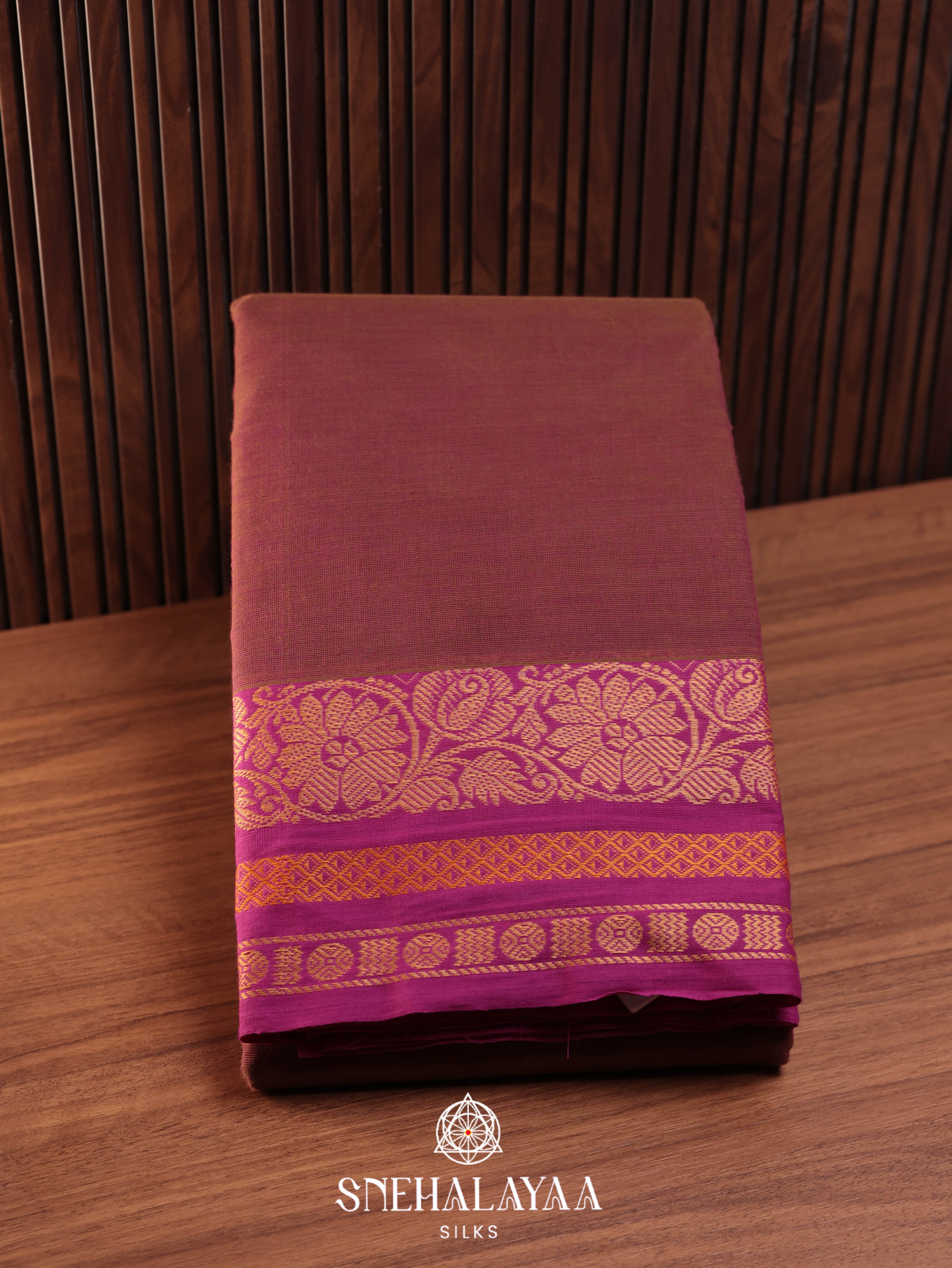 Purple Chettinad Cotton Saree