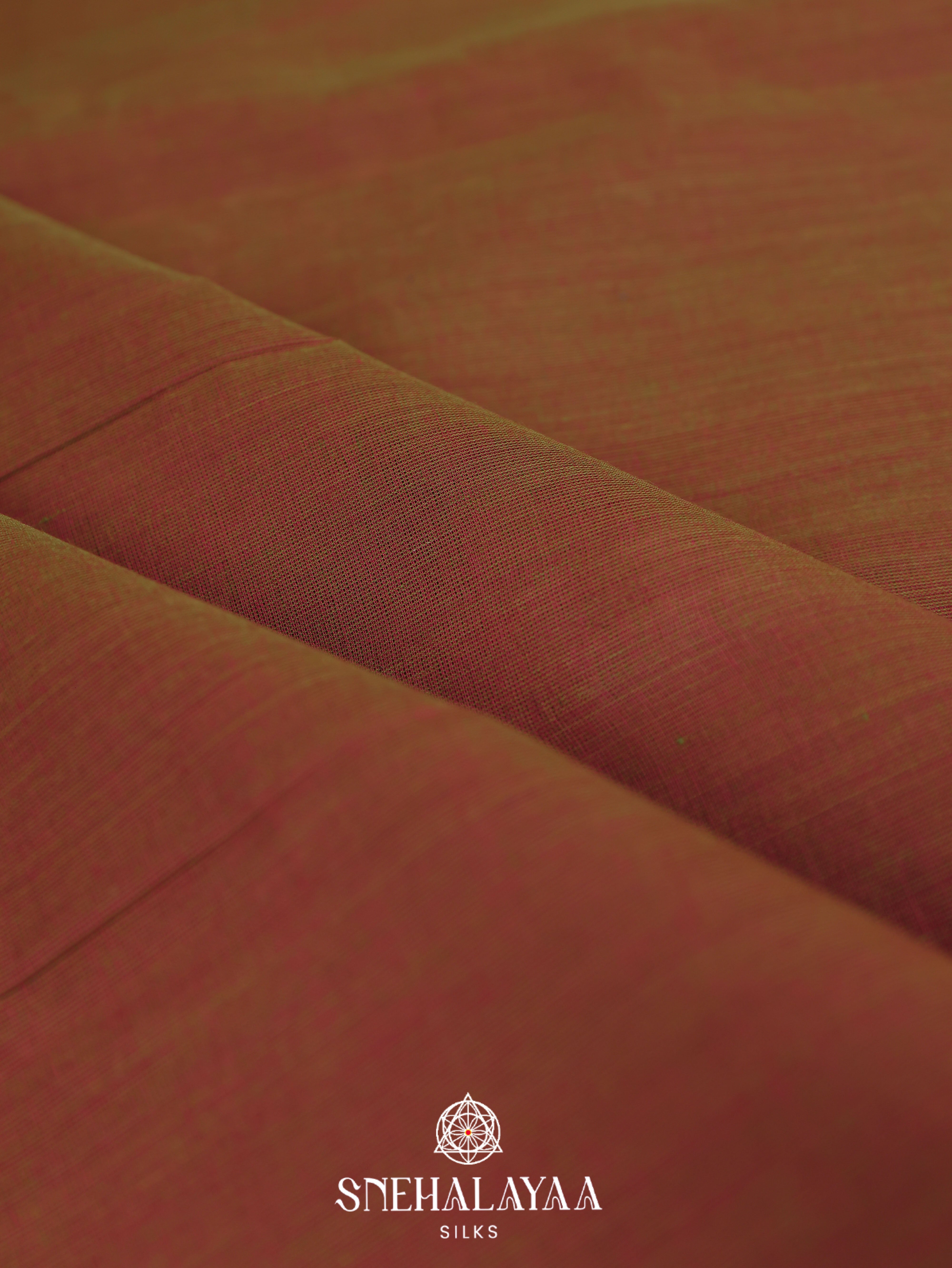Copper Orange Chettinad Cotton Saree