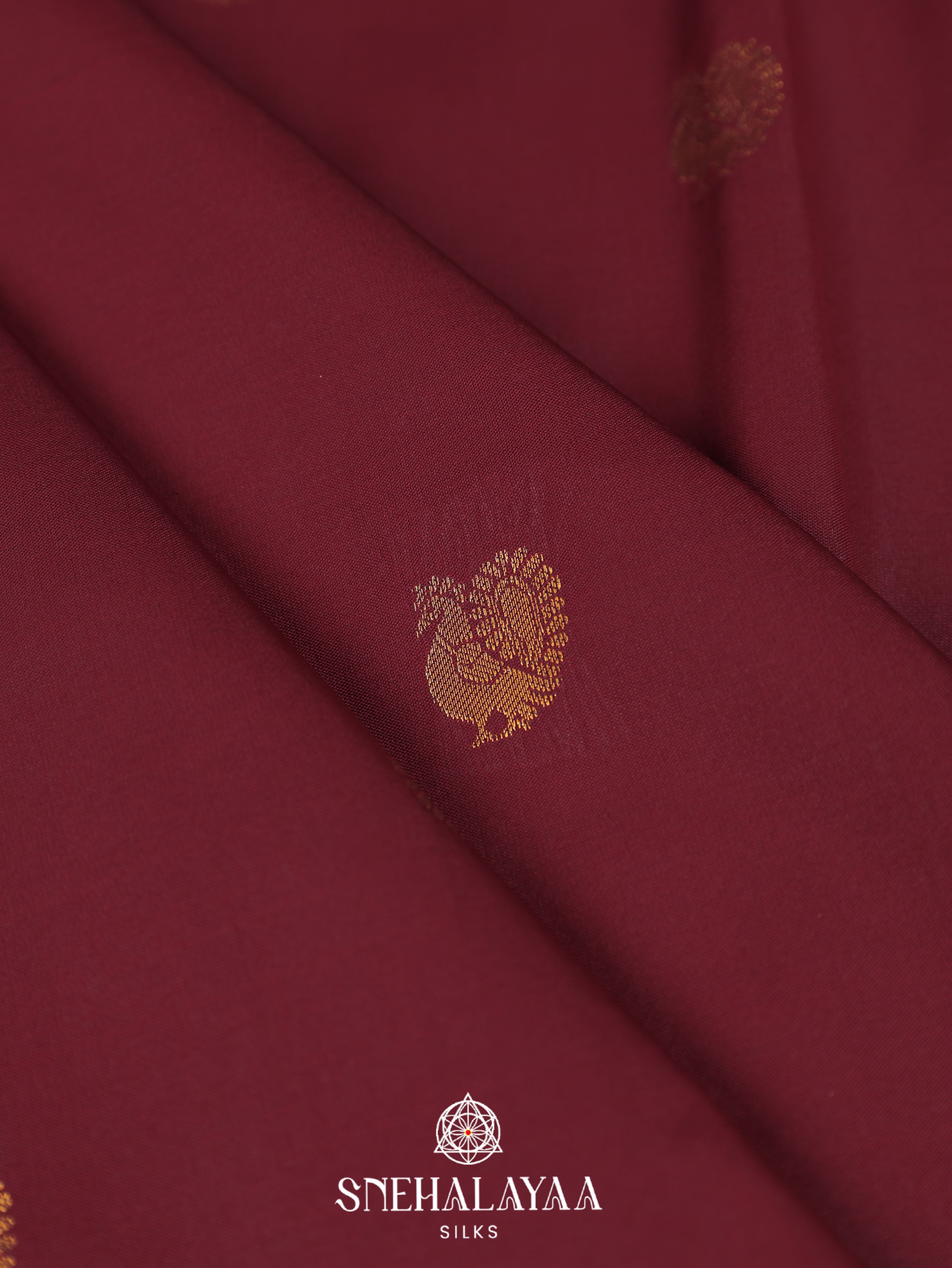 Maroon Art Silk Saree