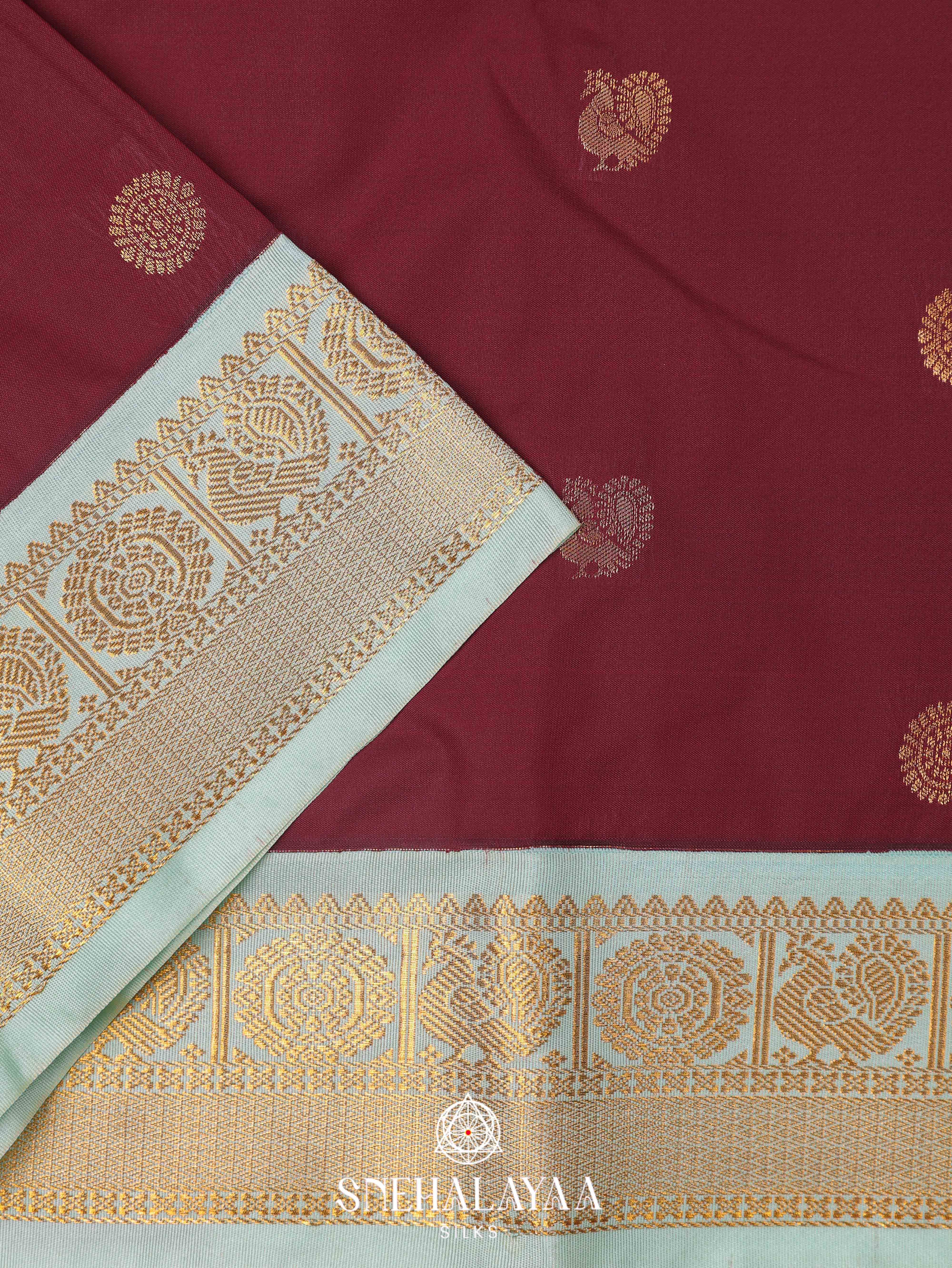 Maroon Art Silk Saree