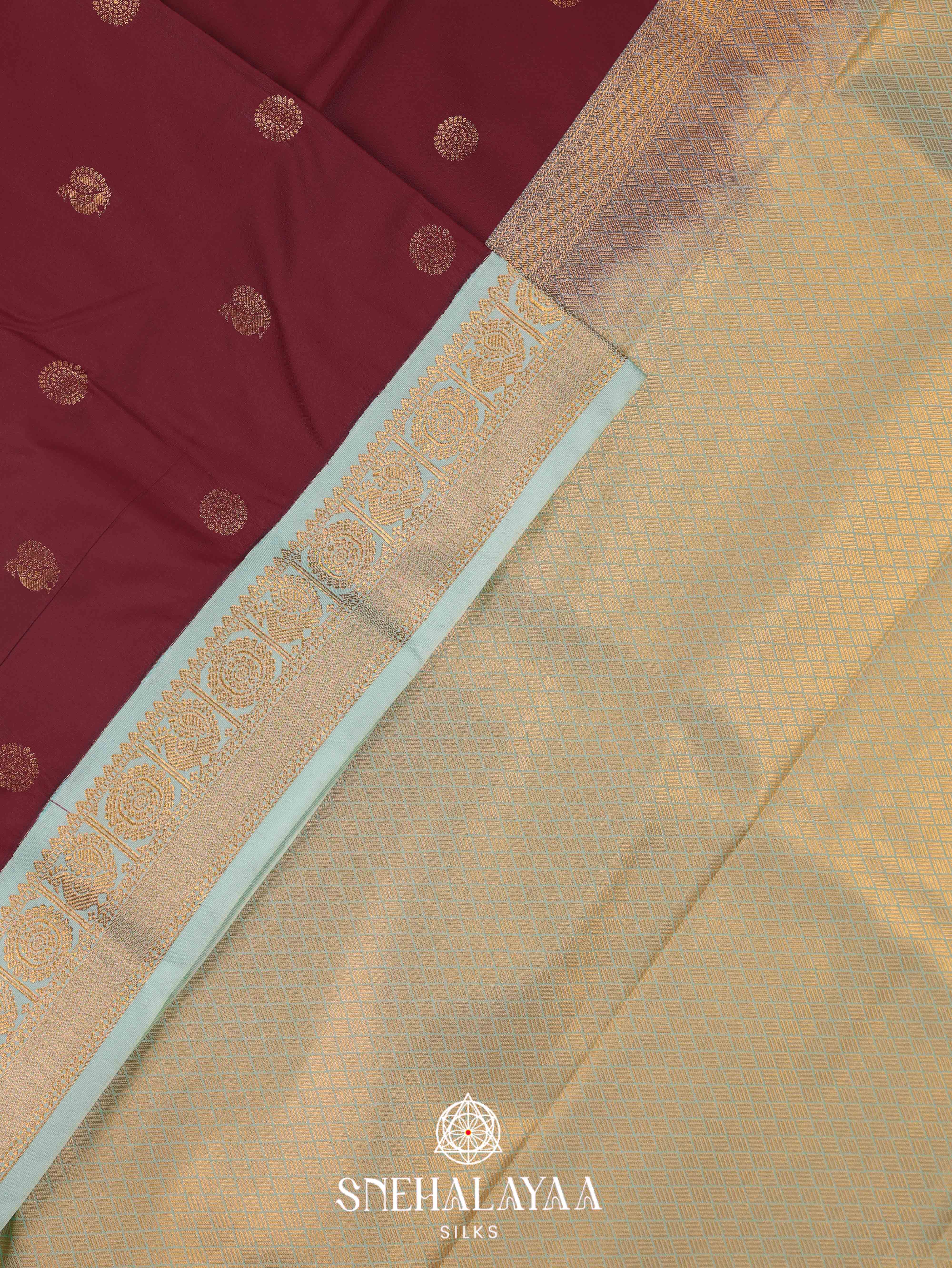Maroon Art Silk Saree