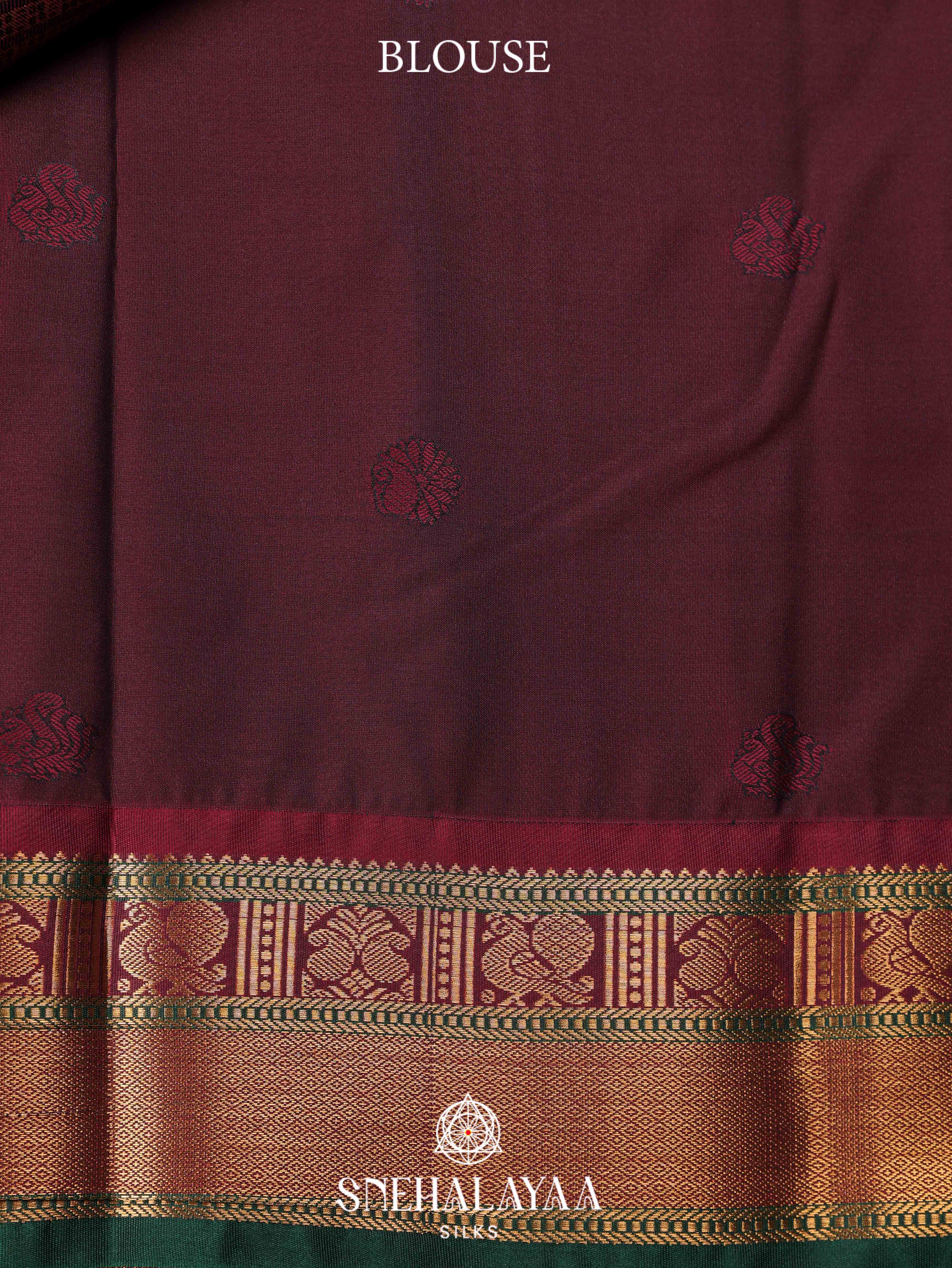 Coral Pink Art Silk Saree