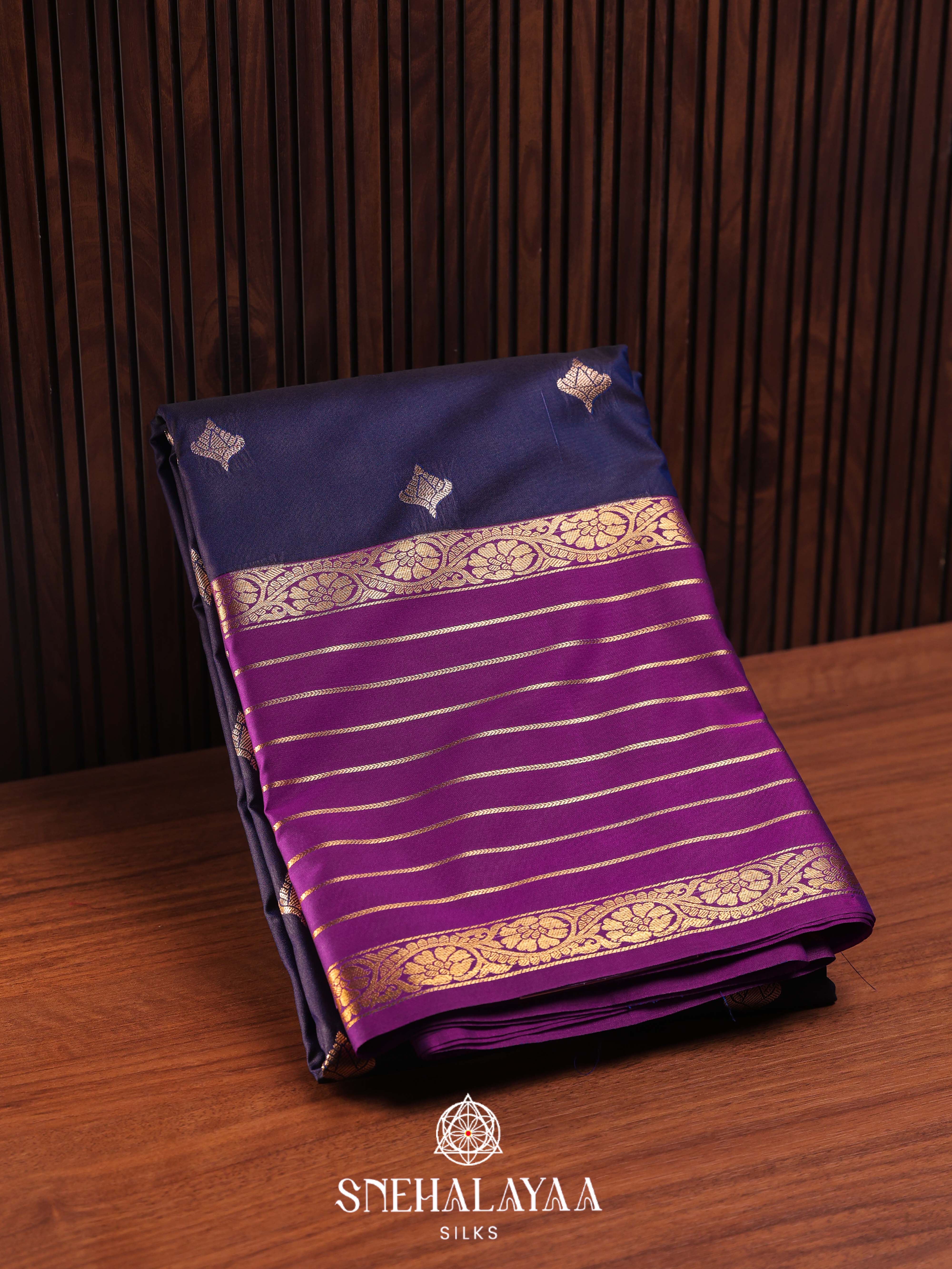 Purple Art Silk Saree