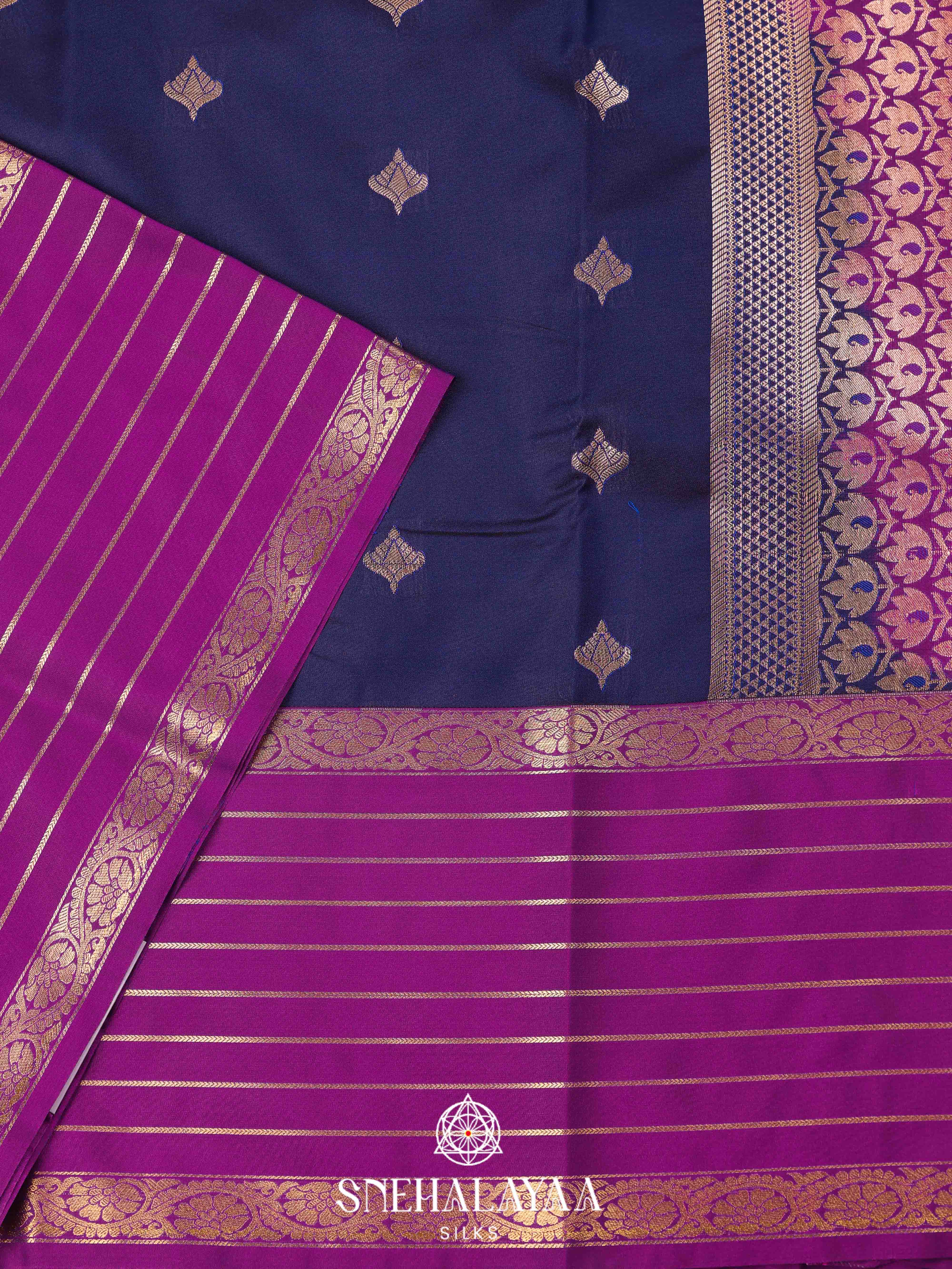 Purple Art Silk Saree