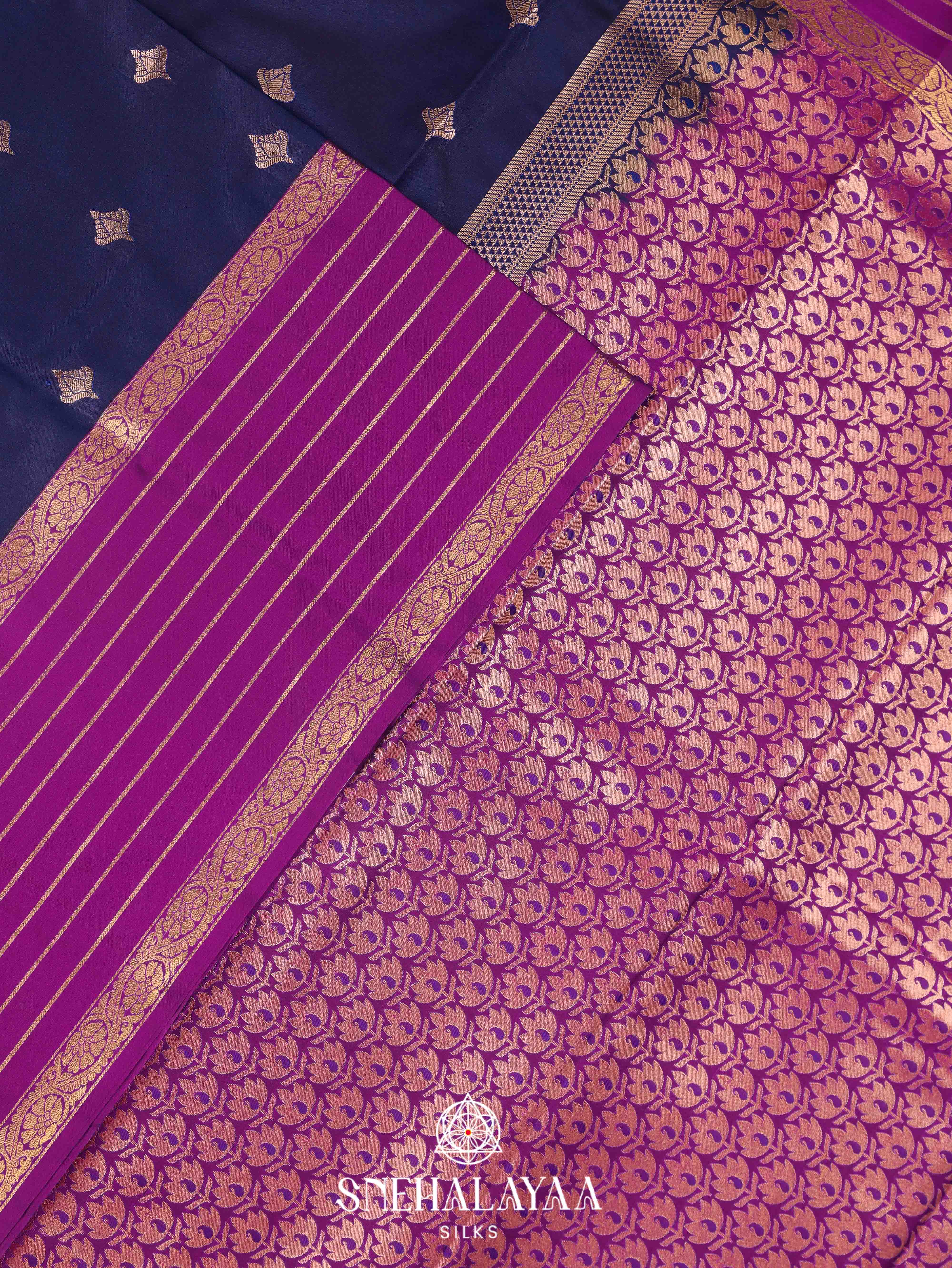 Purple Art Silk Saree