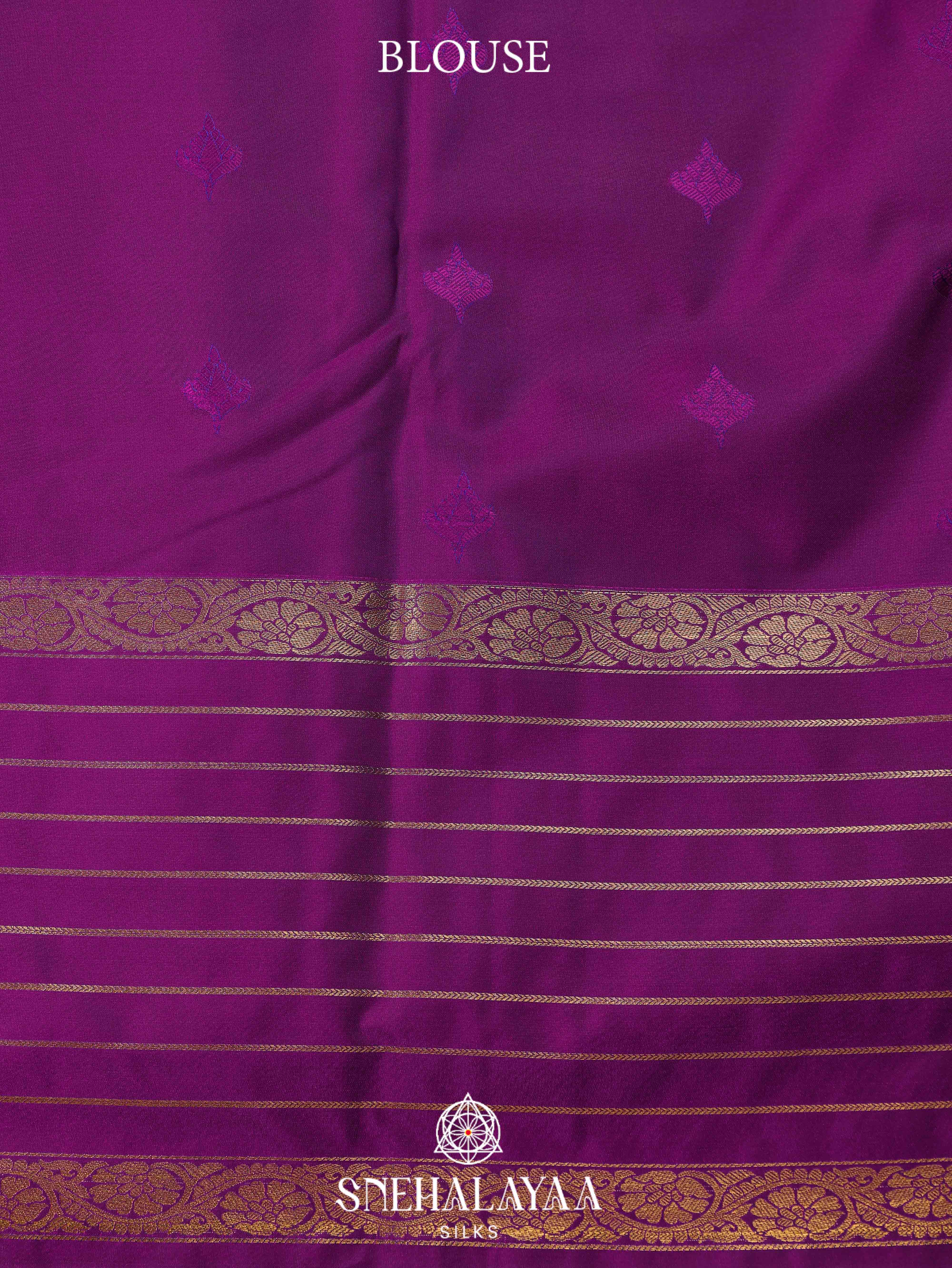 Purple Art Silk Saree