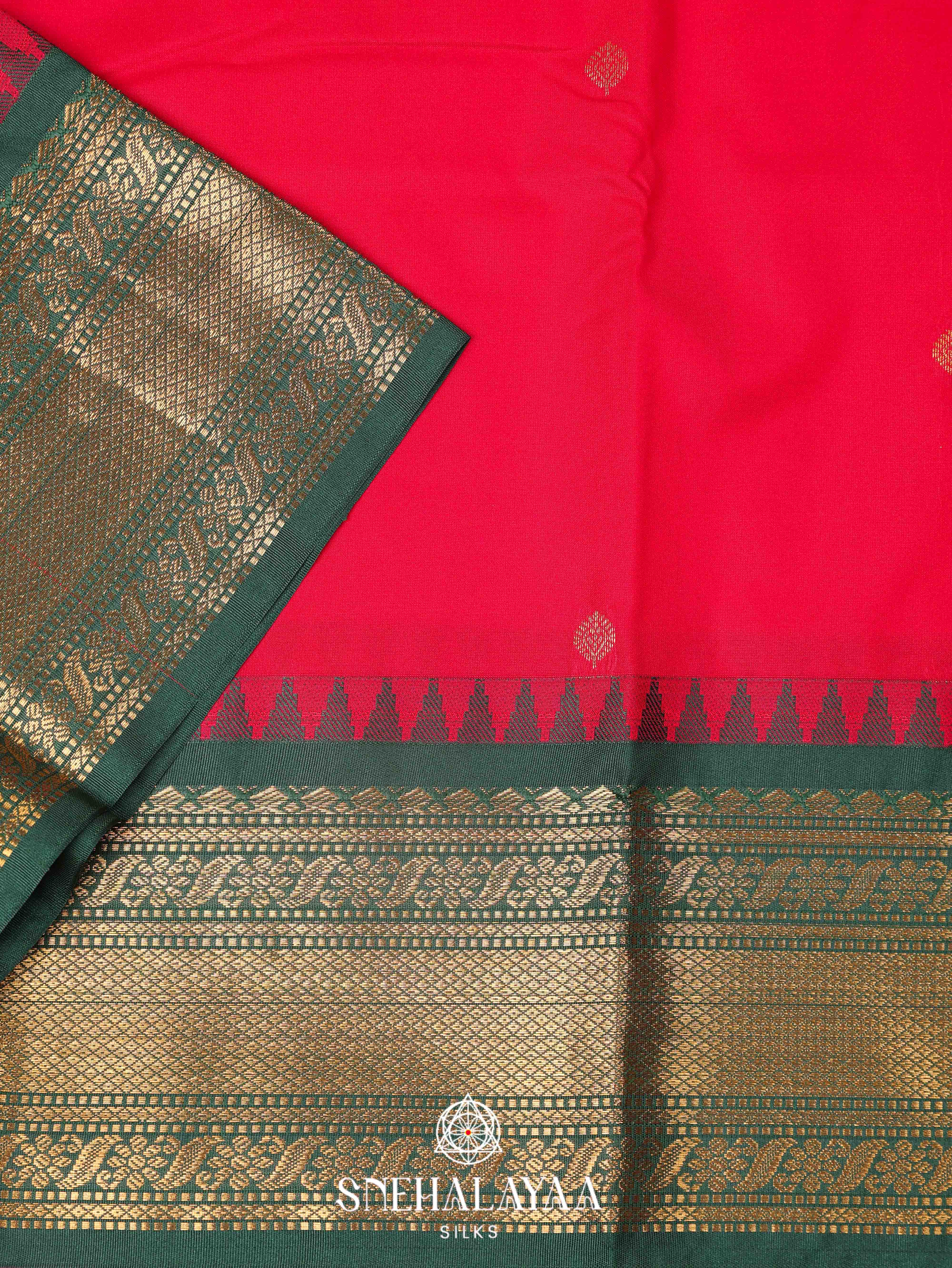 Red Art Silk Saree