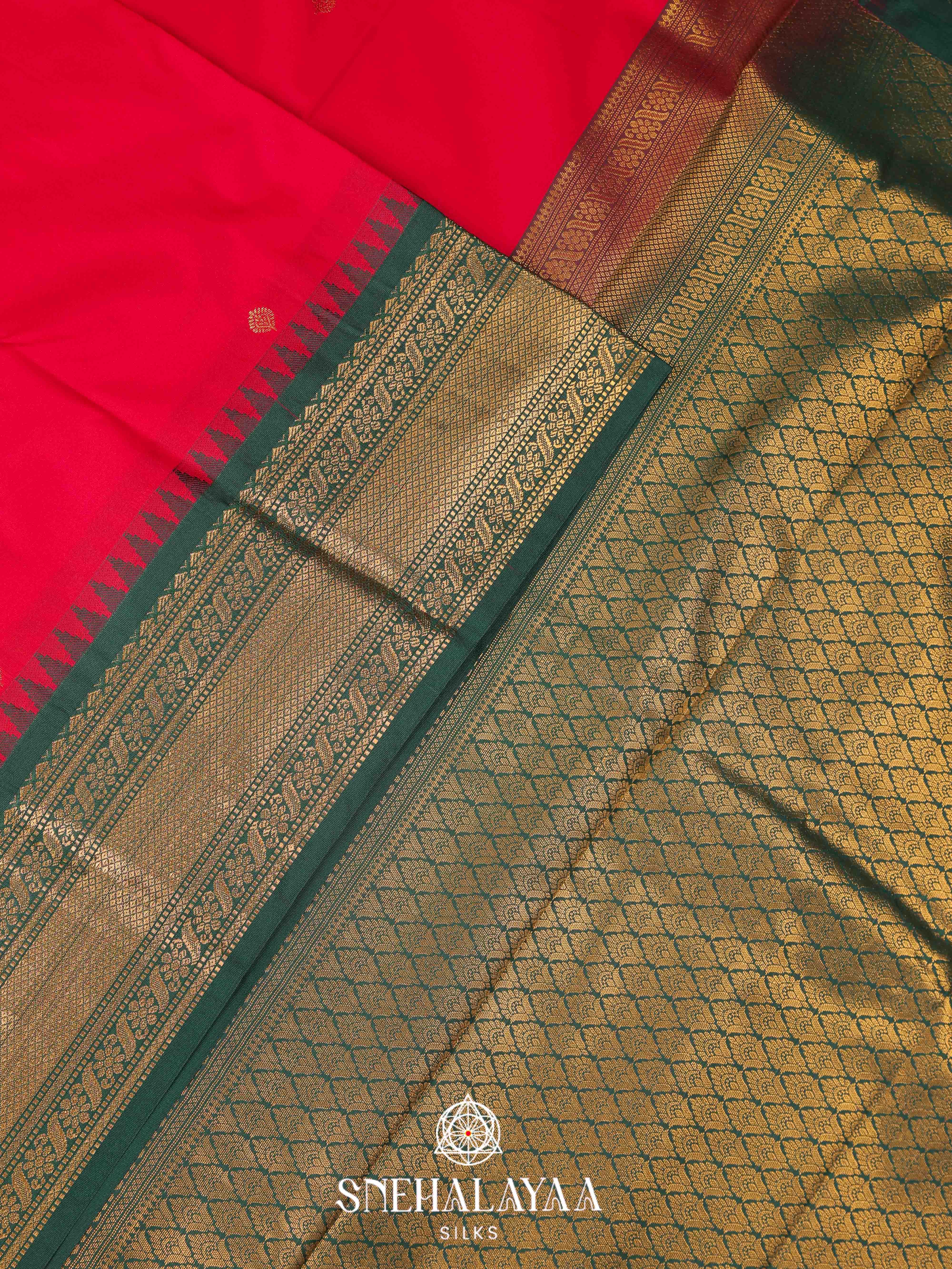 Red Art Silk Saree