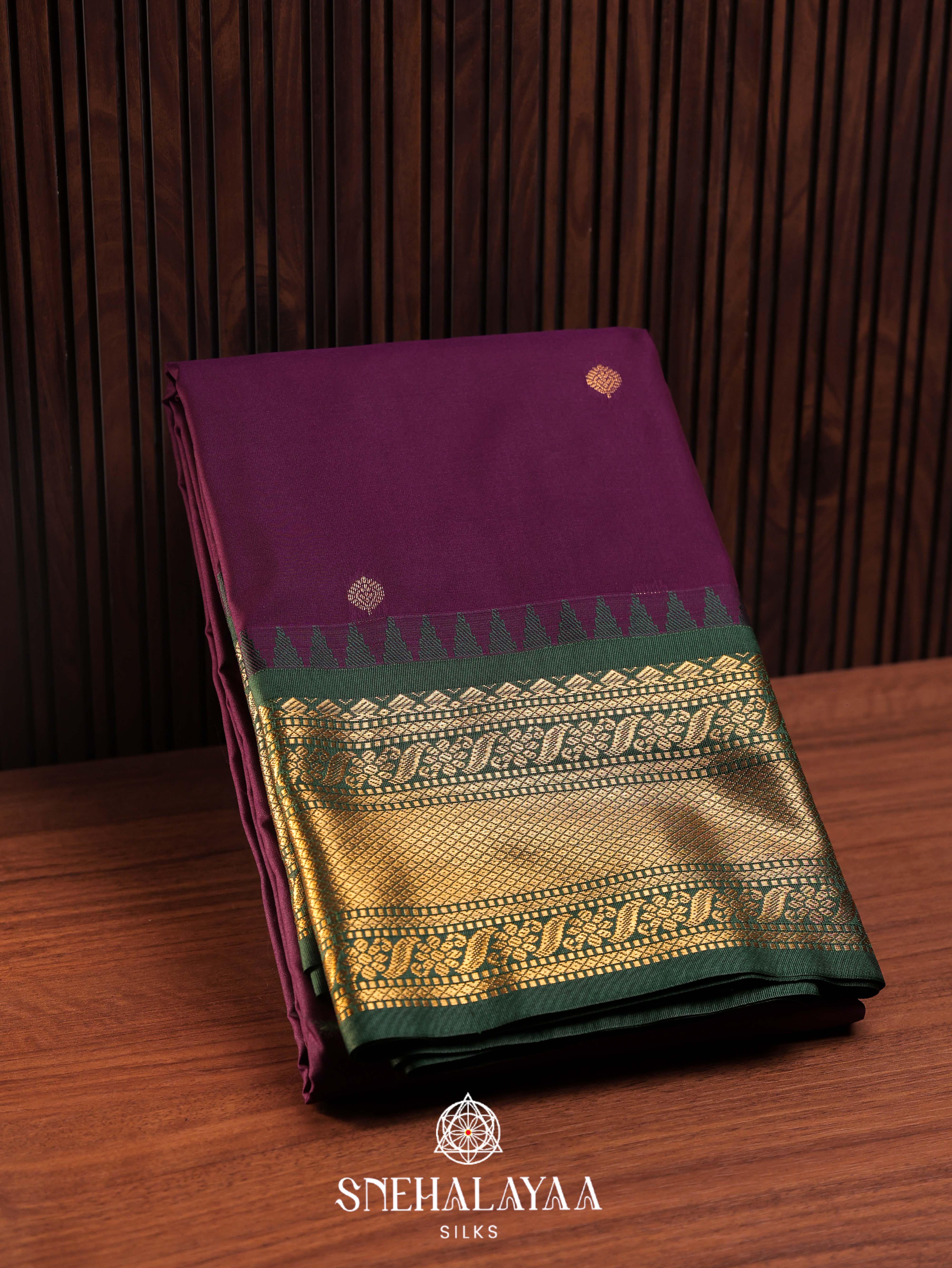wine Art Silk Saree