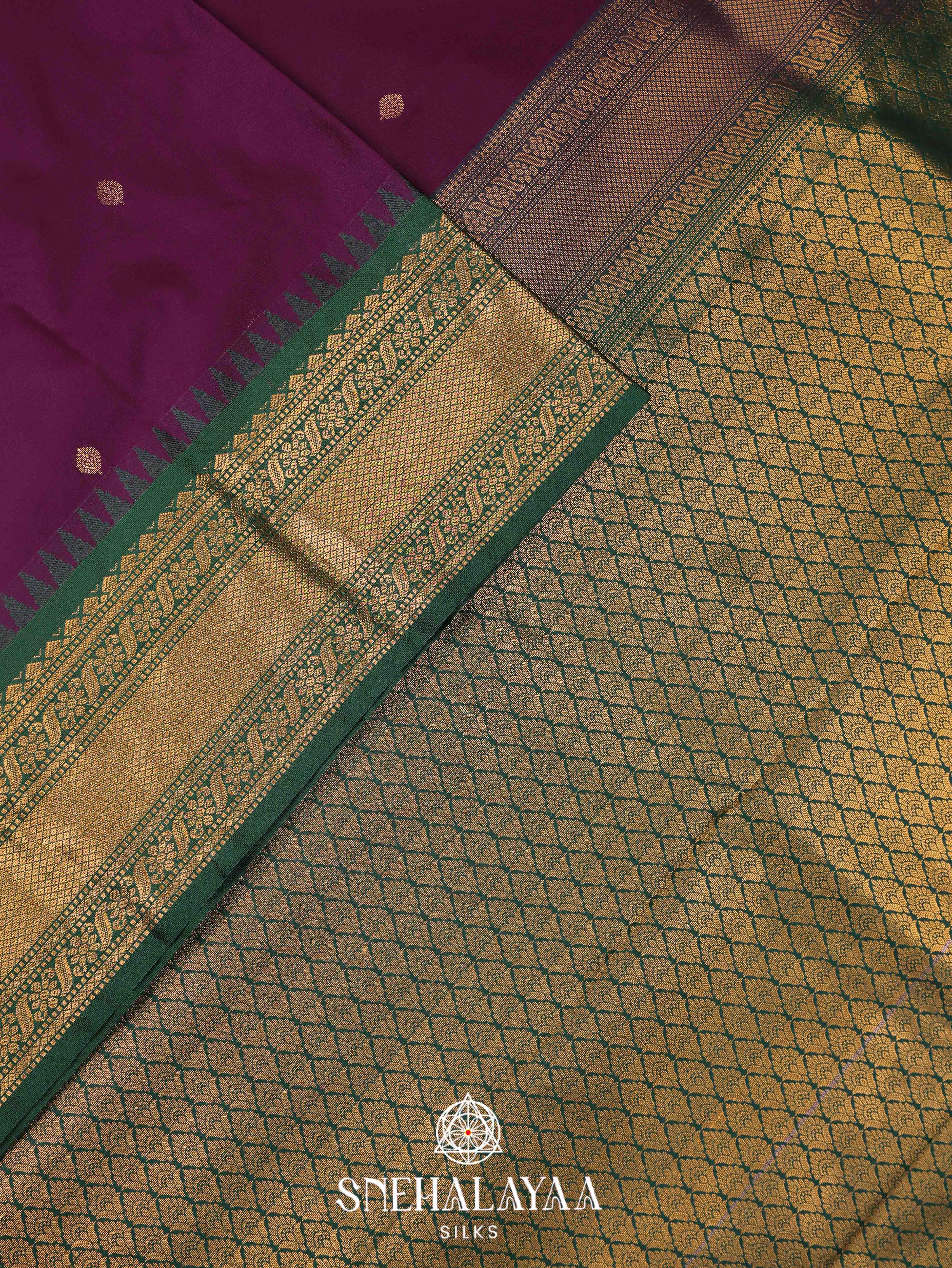 wine Art Silk Saree