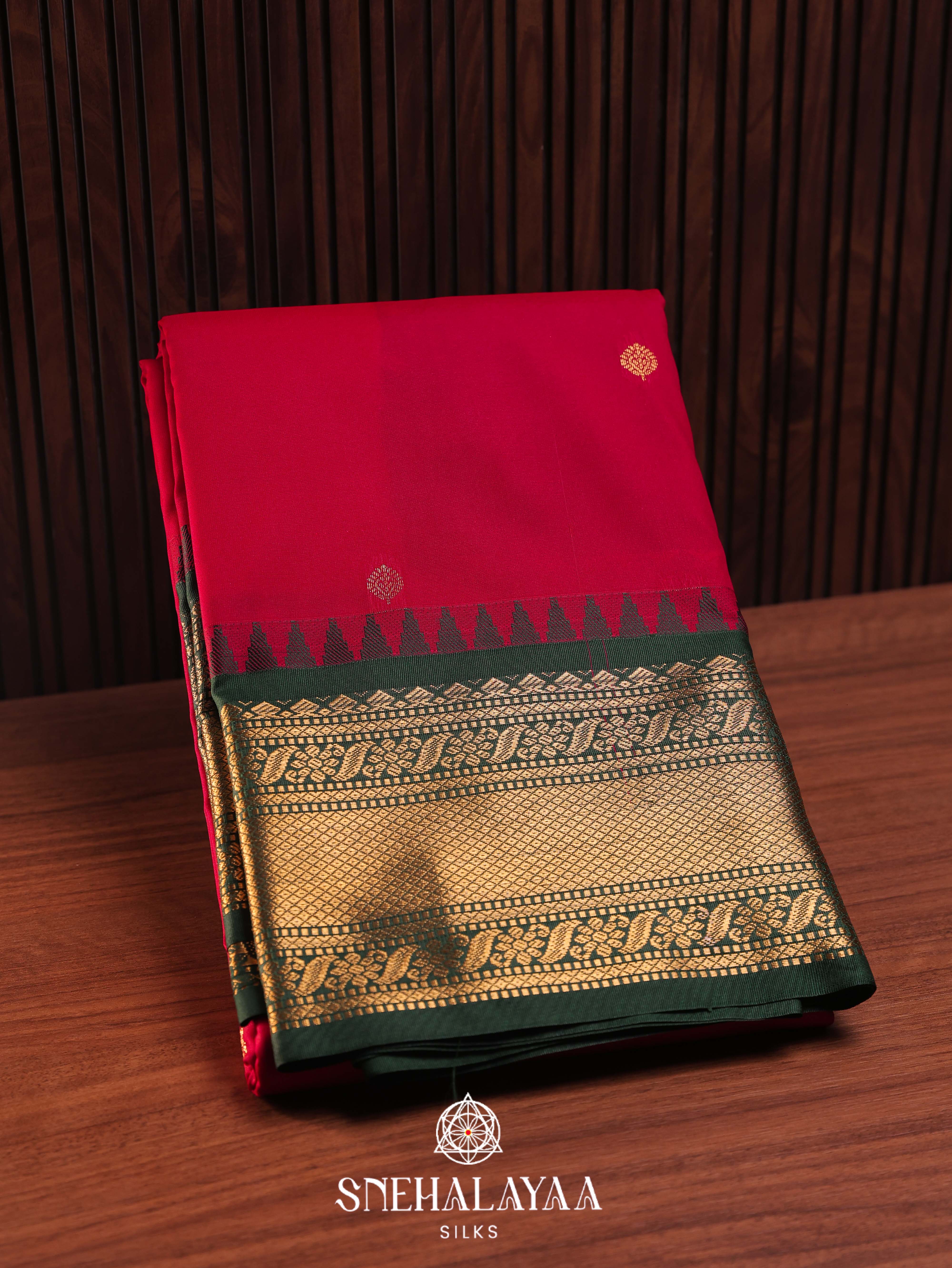 Red Art Silk Saree