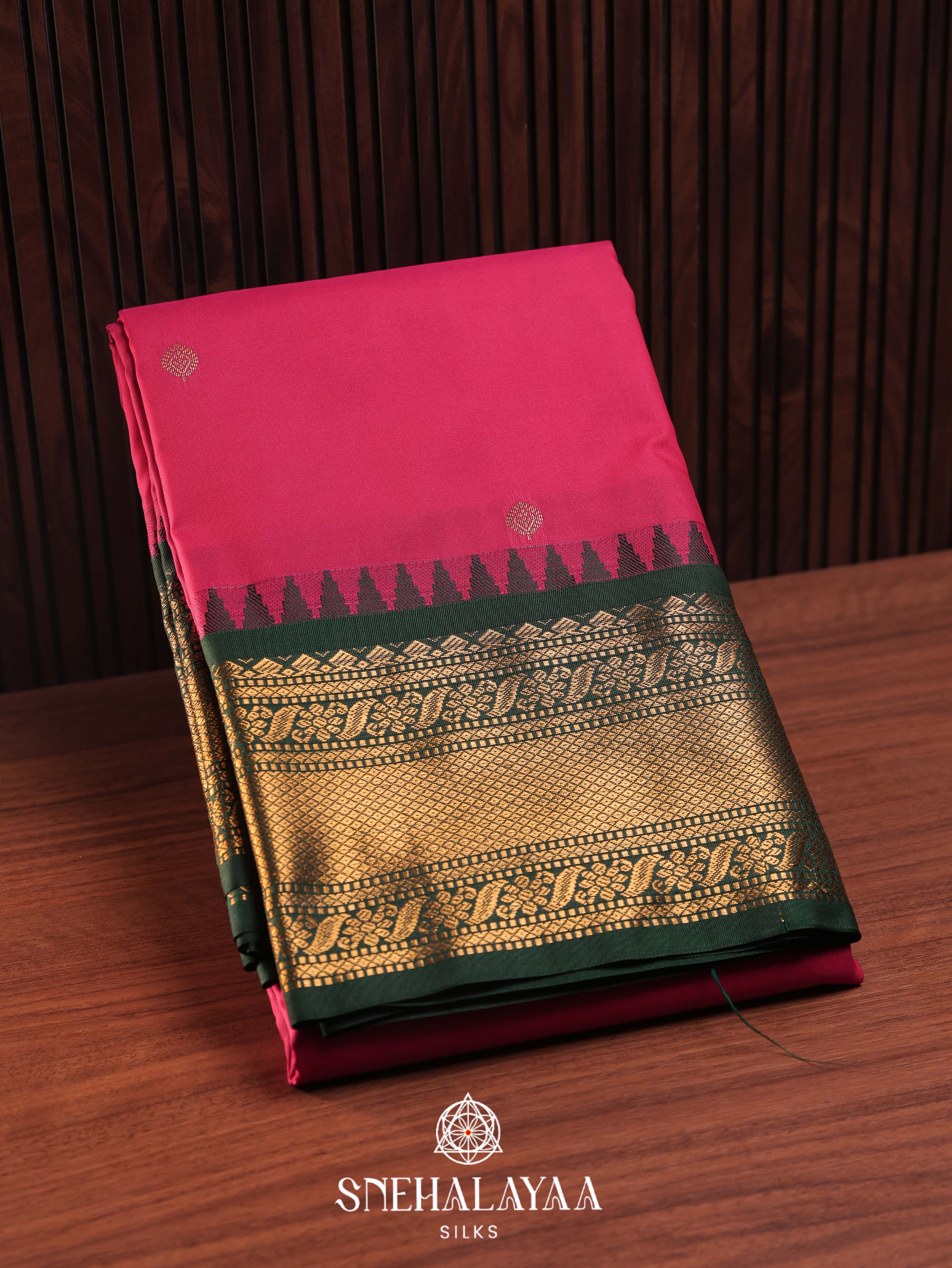 Pink Art Silk Saree