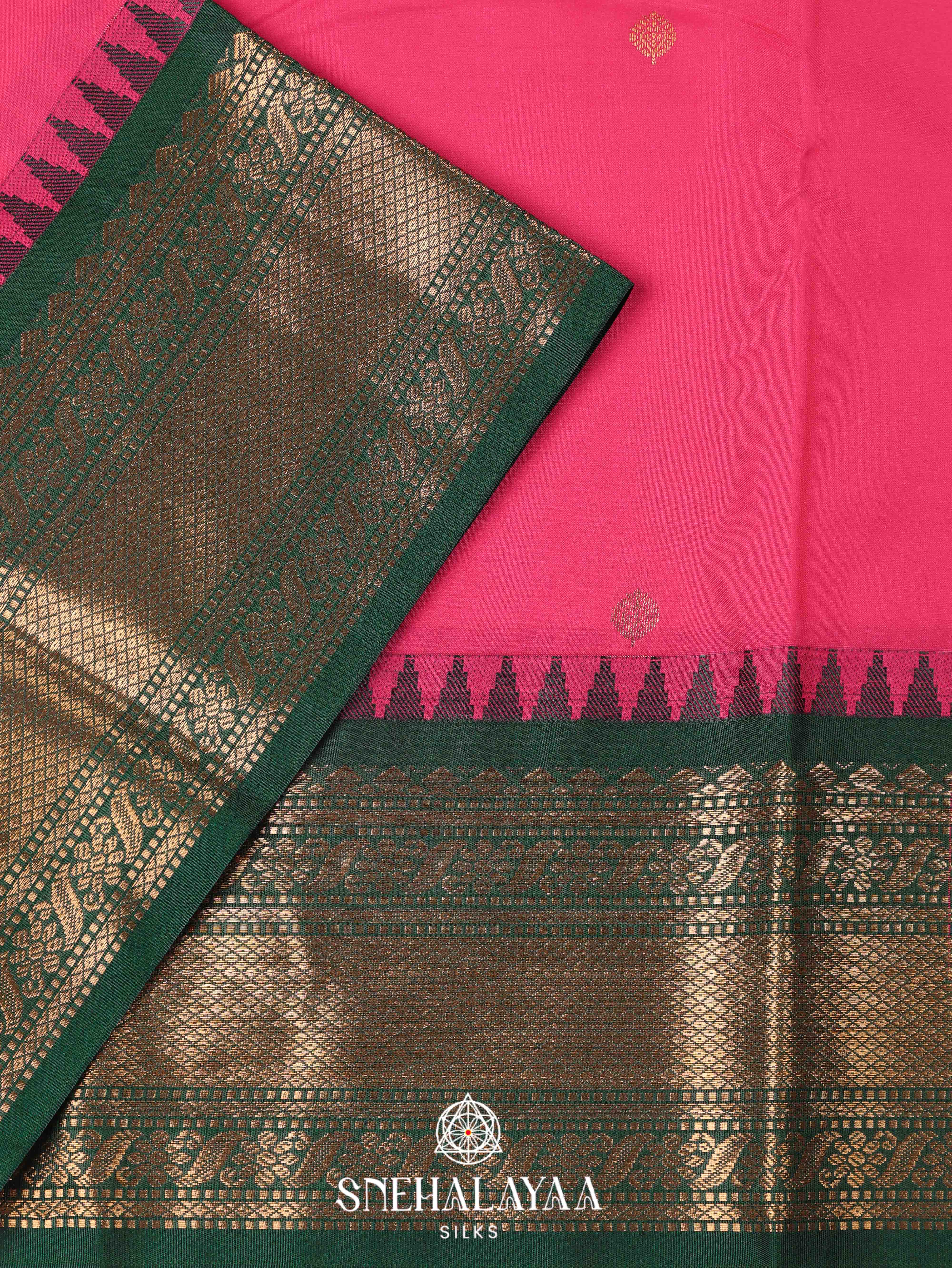 Pink Art Silk Saree