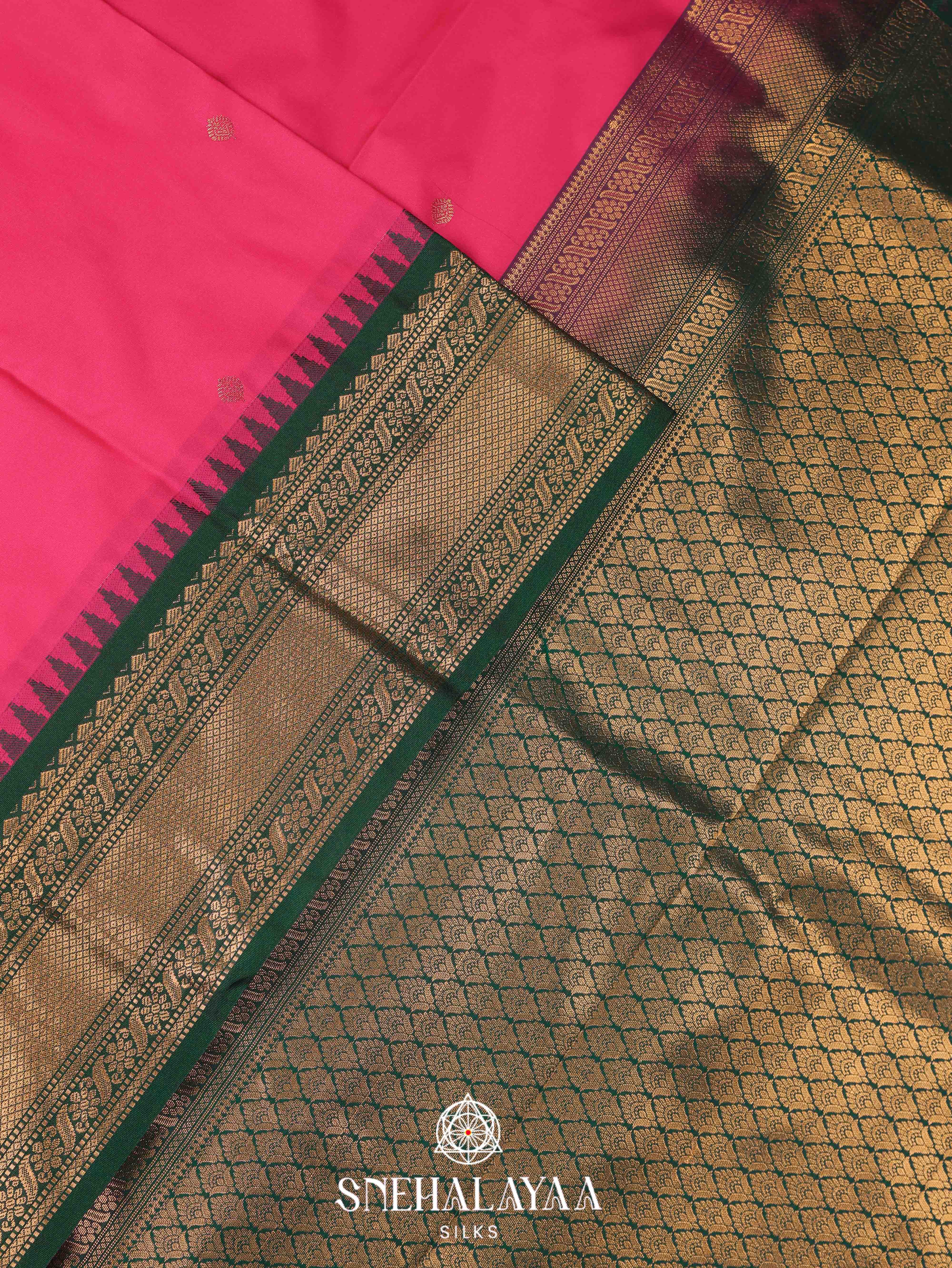 Pink Art Silk Saree