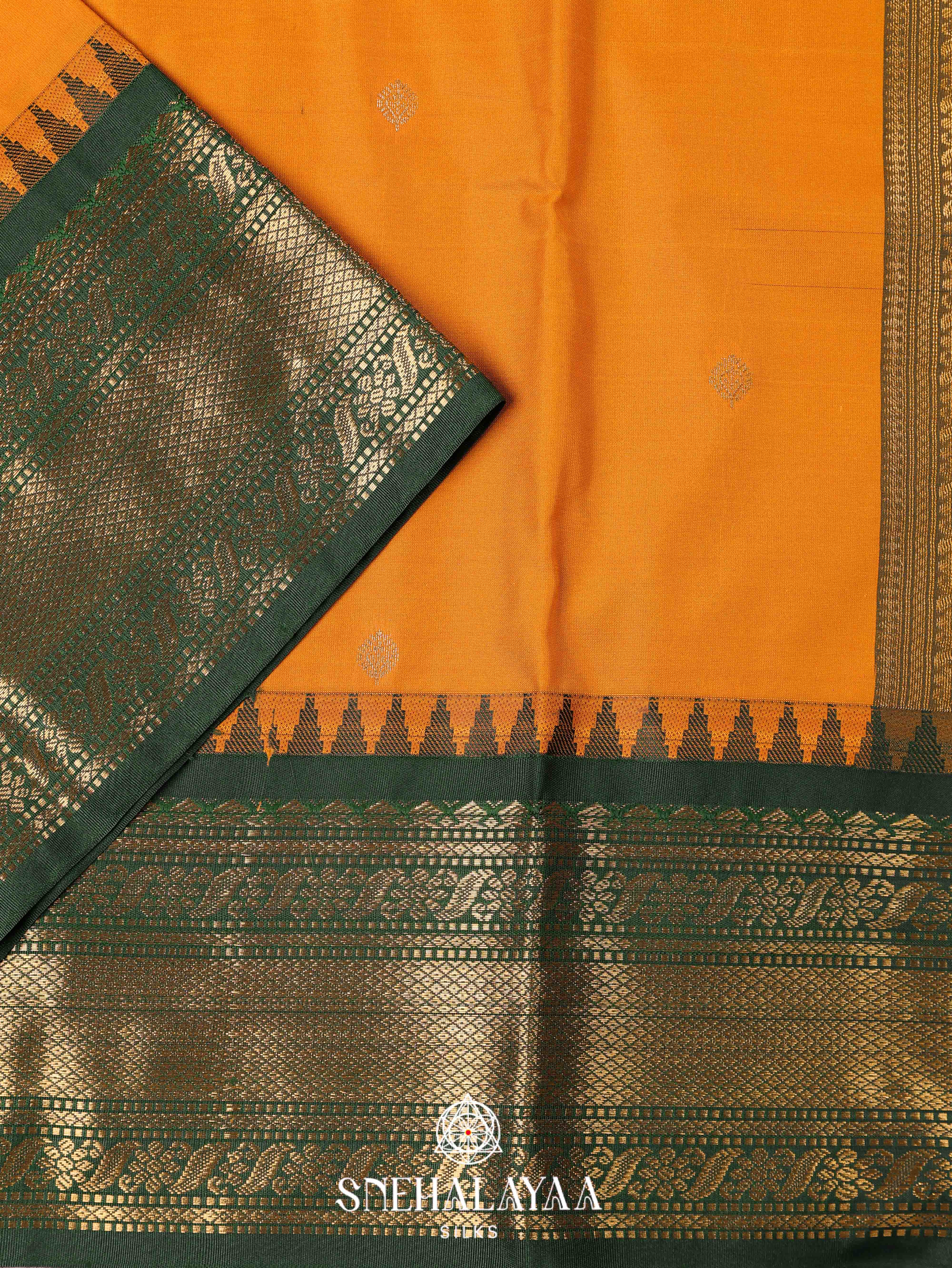 Mango Yellow Art Silk Saree