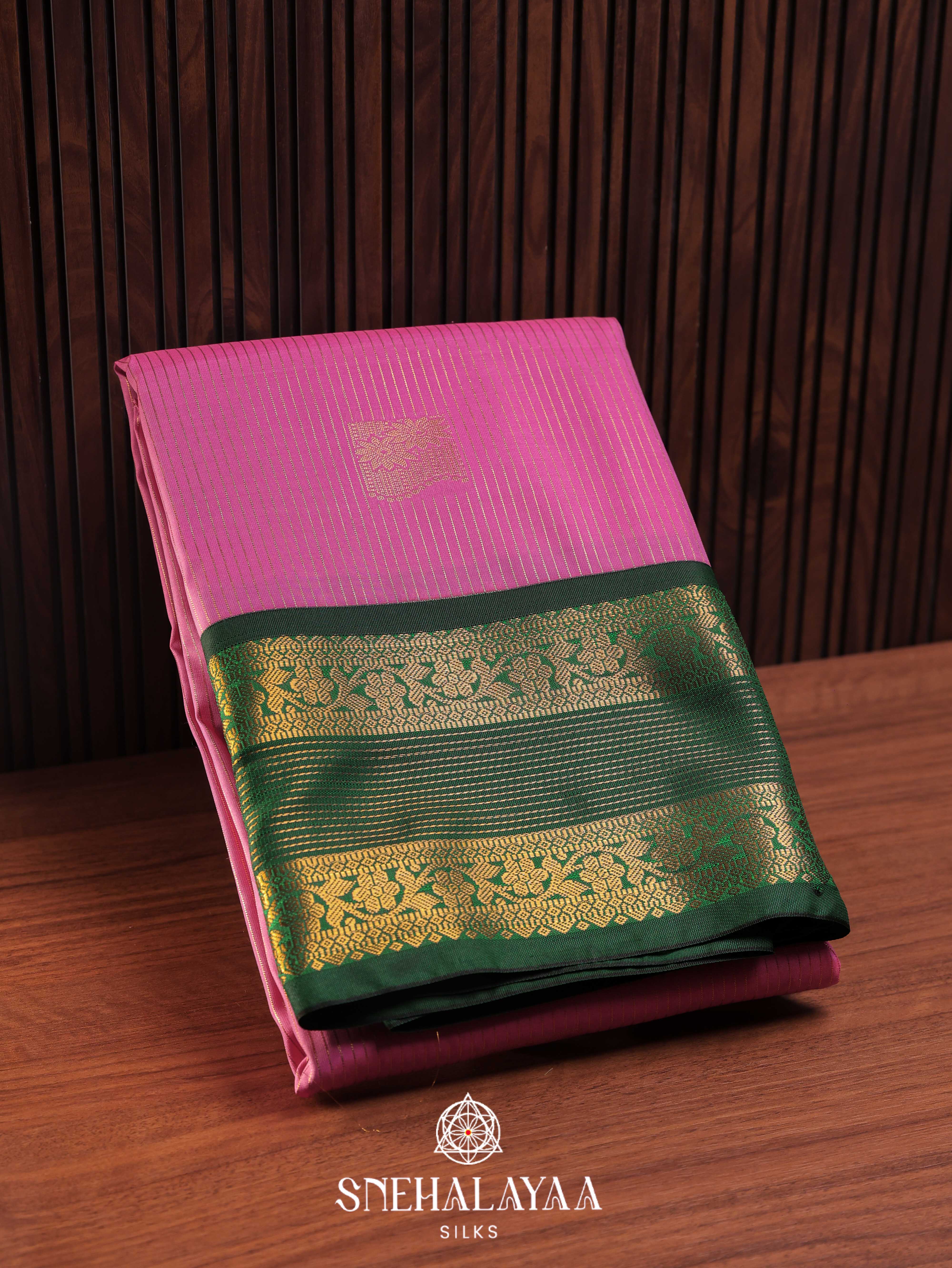 Pink Art Silk Saree