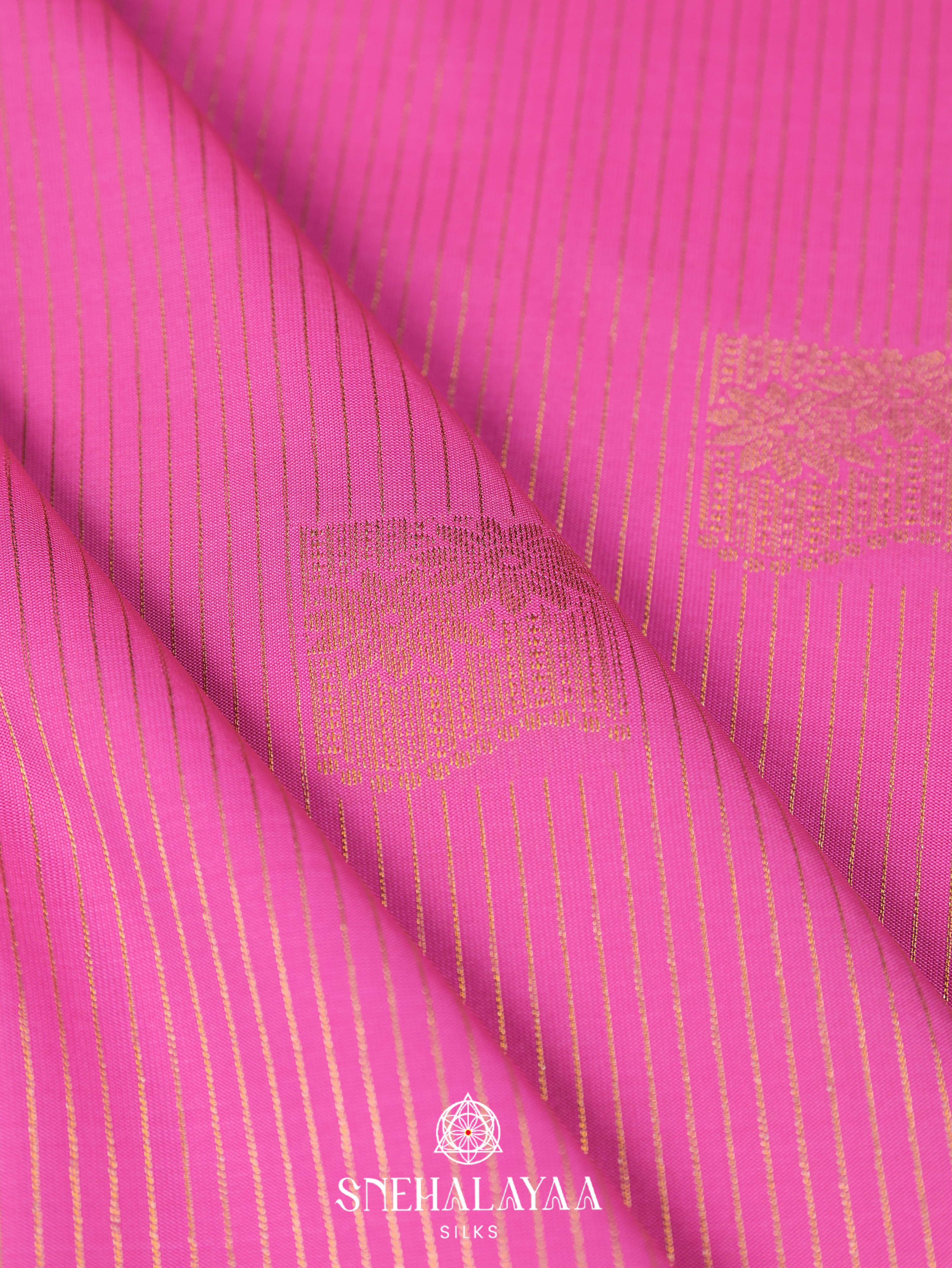 Pink Art Silk Saree