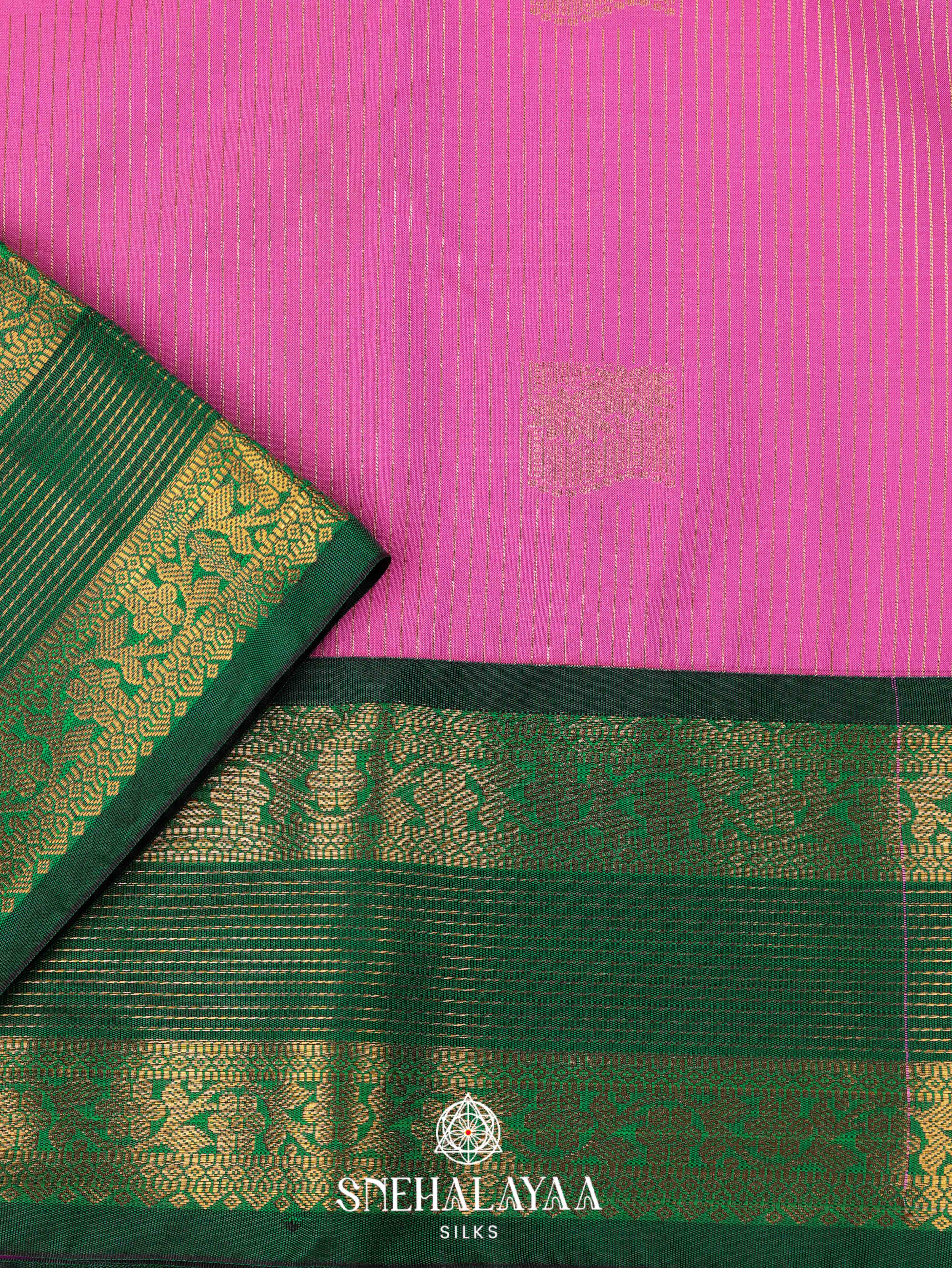 Pink Art Silk Saree