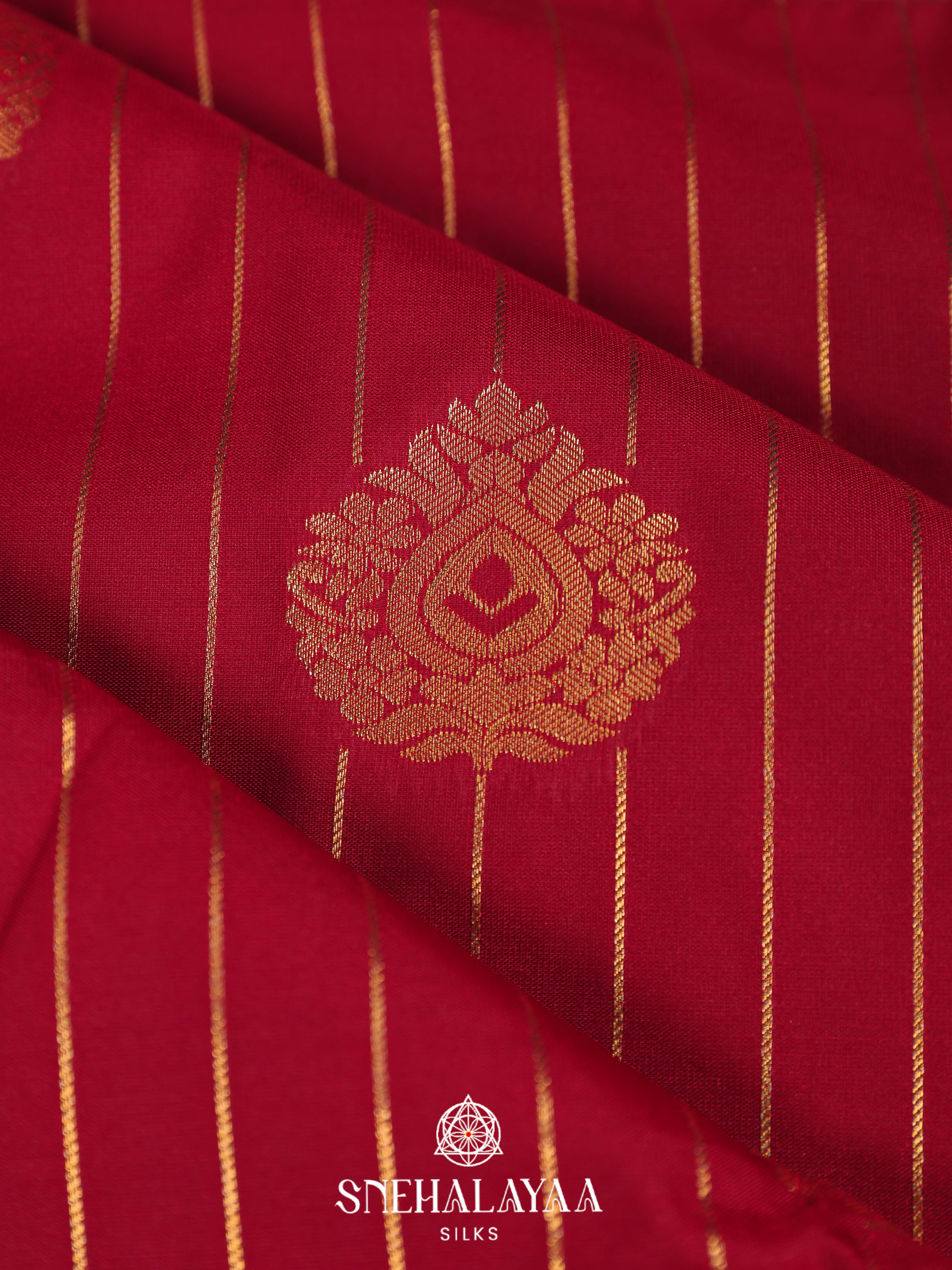 Maroon Art Silk Saree