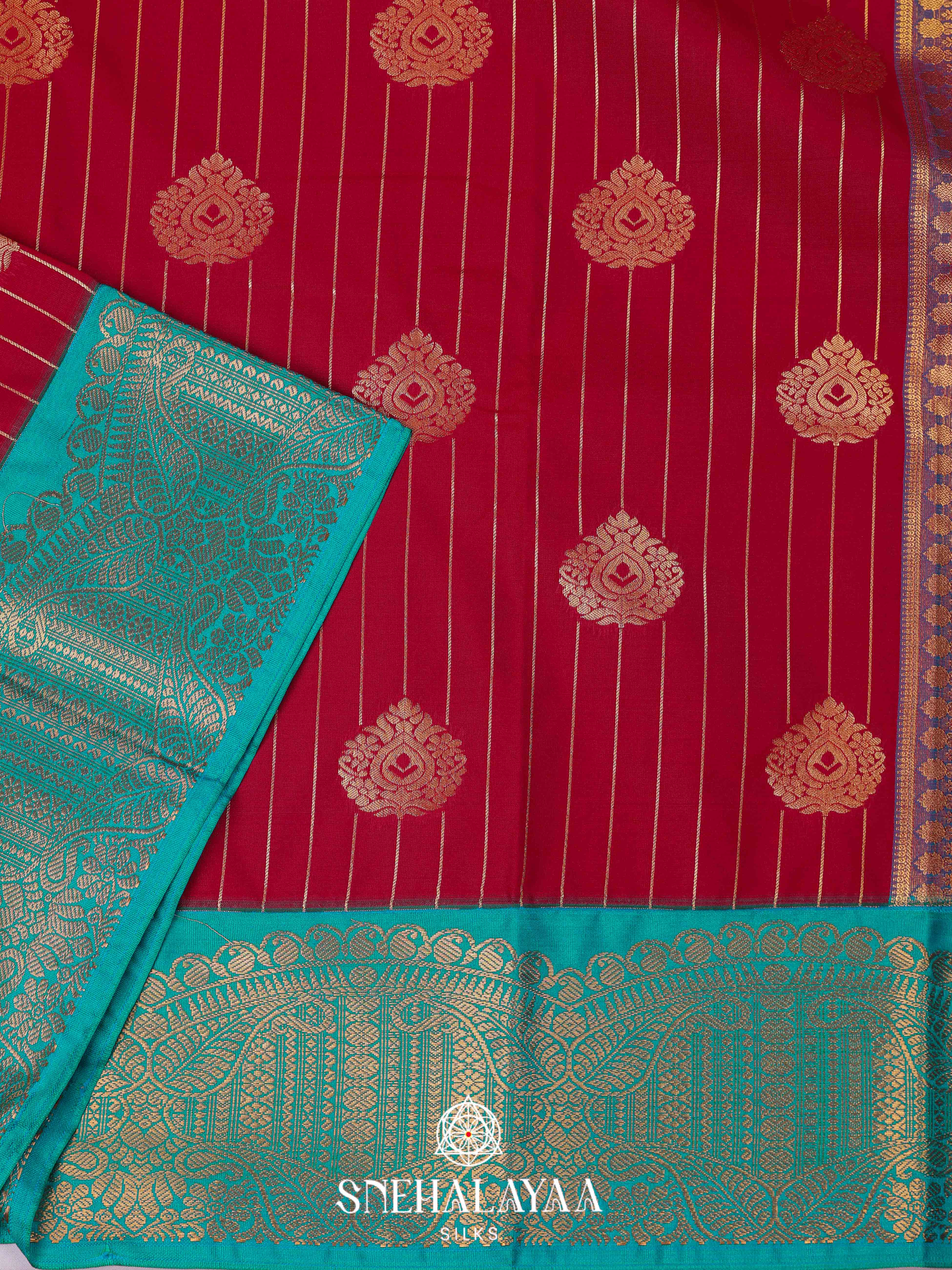 Maroon Art Silk Saree