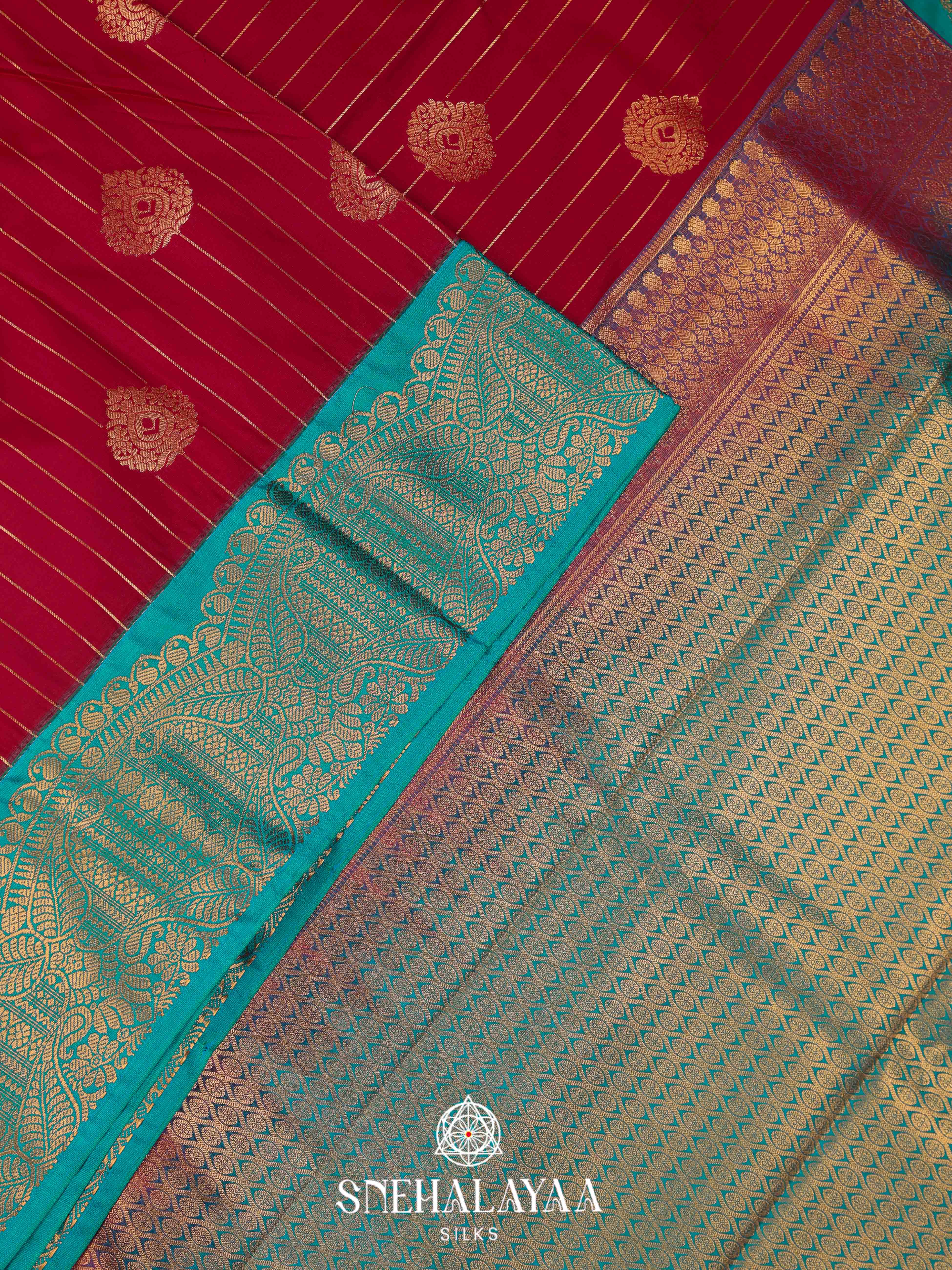 Maroon Art Silk Saree