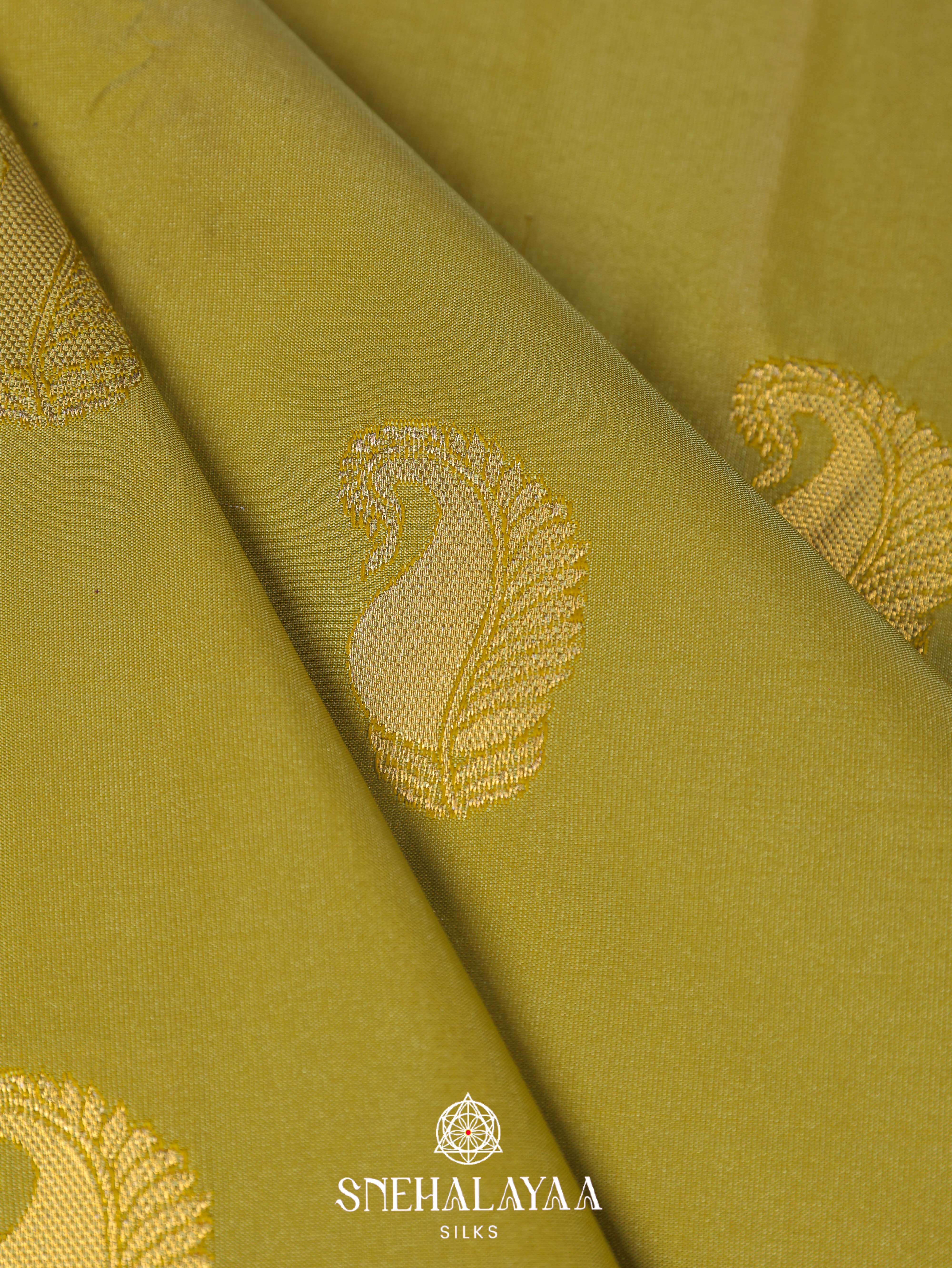 Moss Green Art Silk Saree