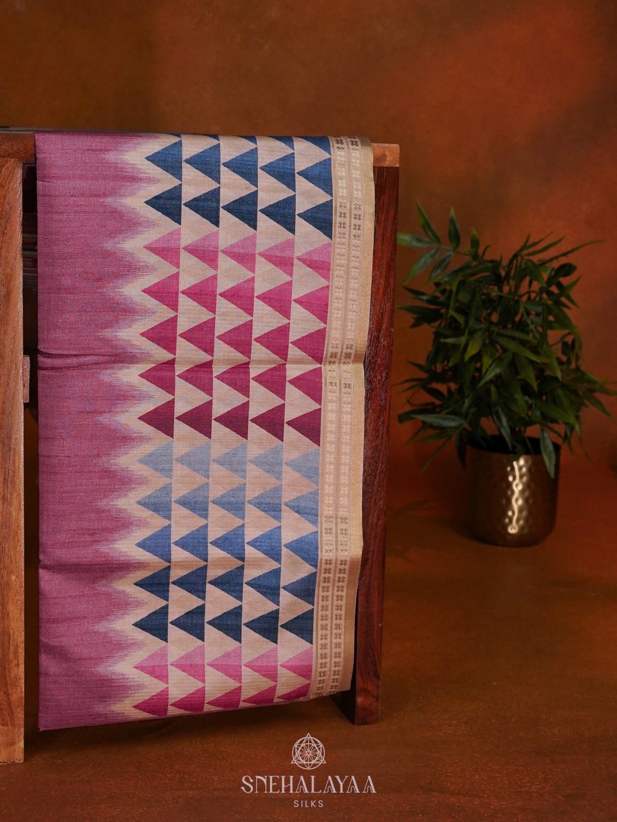 Lilac Tussar Saree