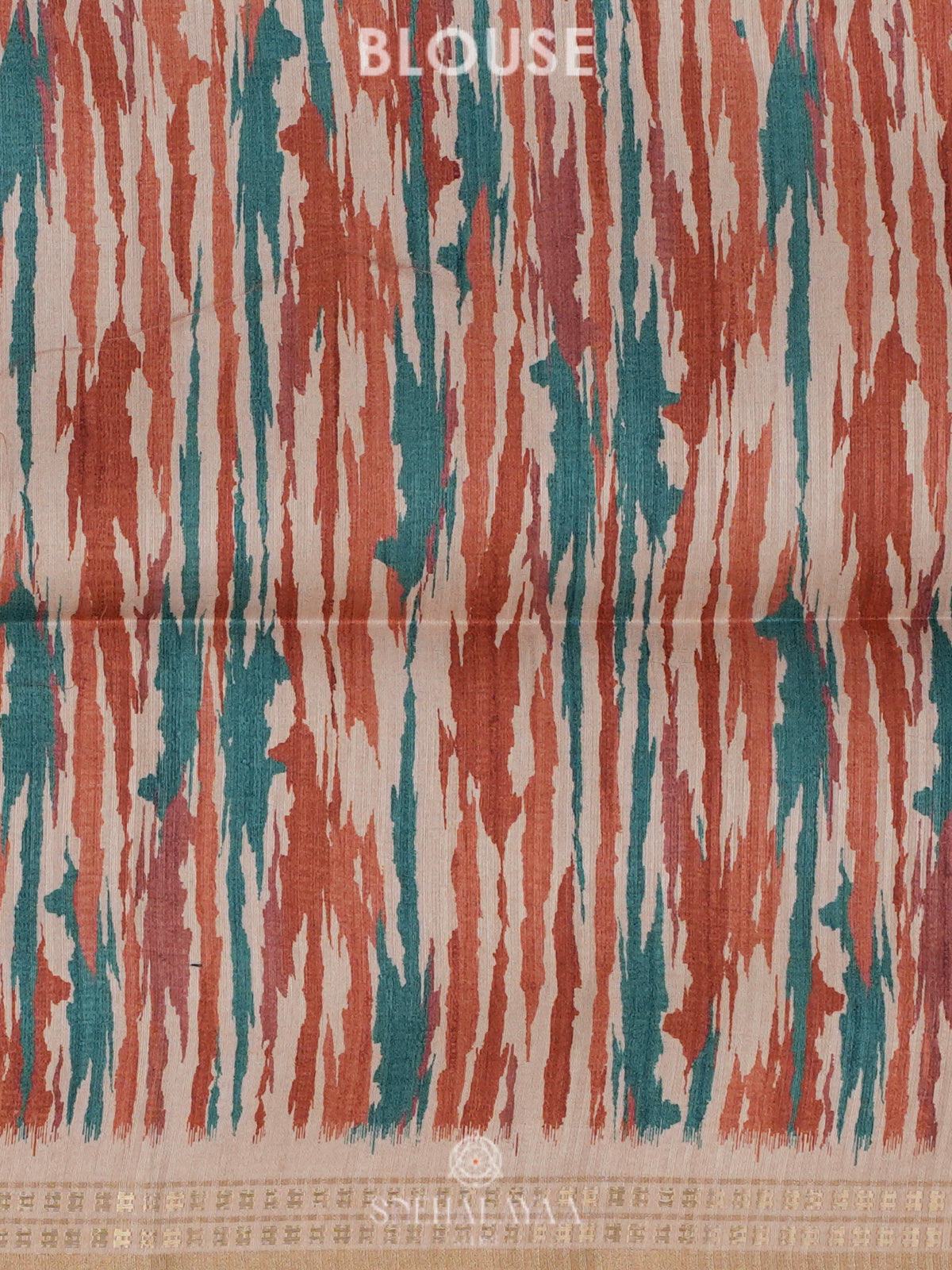 Peacock Blue Tussar Saree
