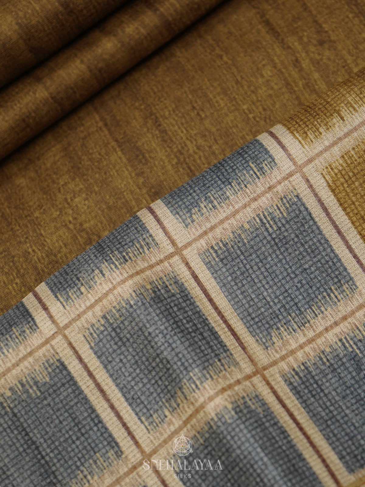 Brown Tussar Saree