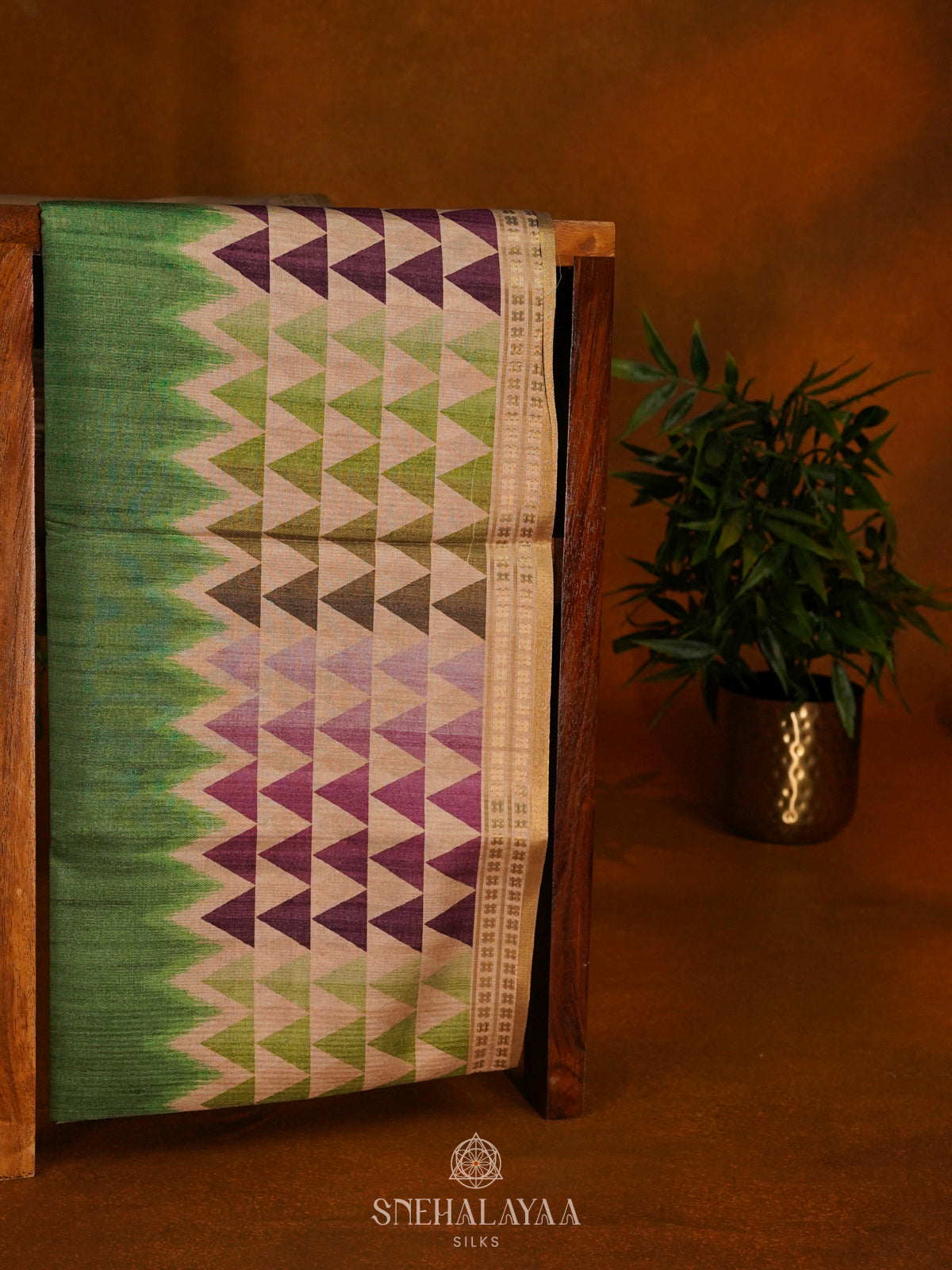 Green Tussar Saree