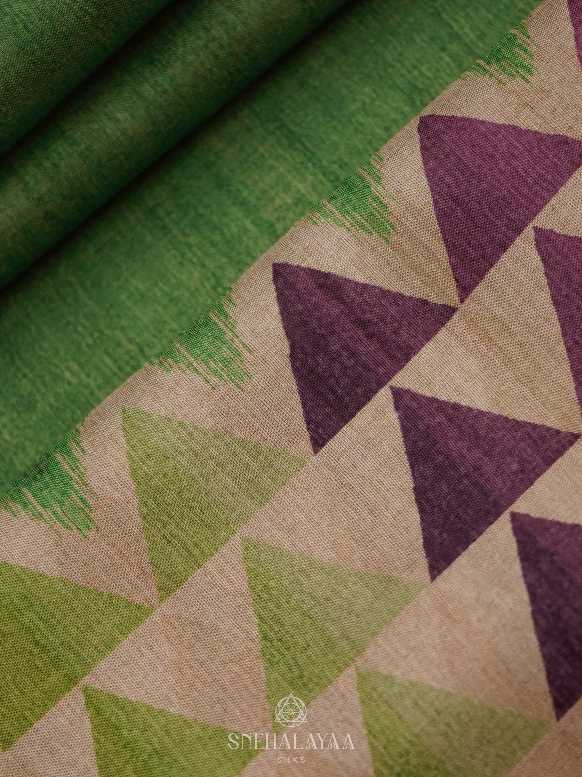 Green Tussar Saree