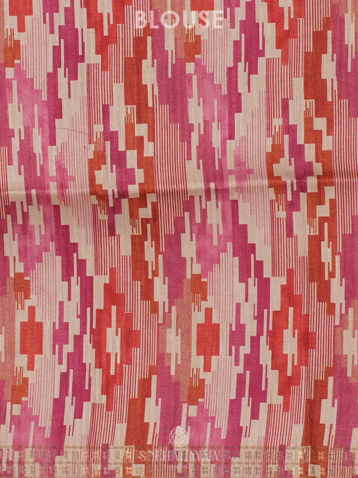 Orange Tussar Saree