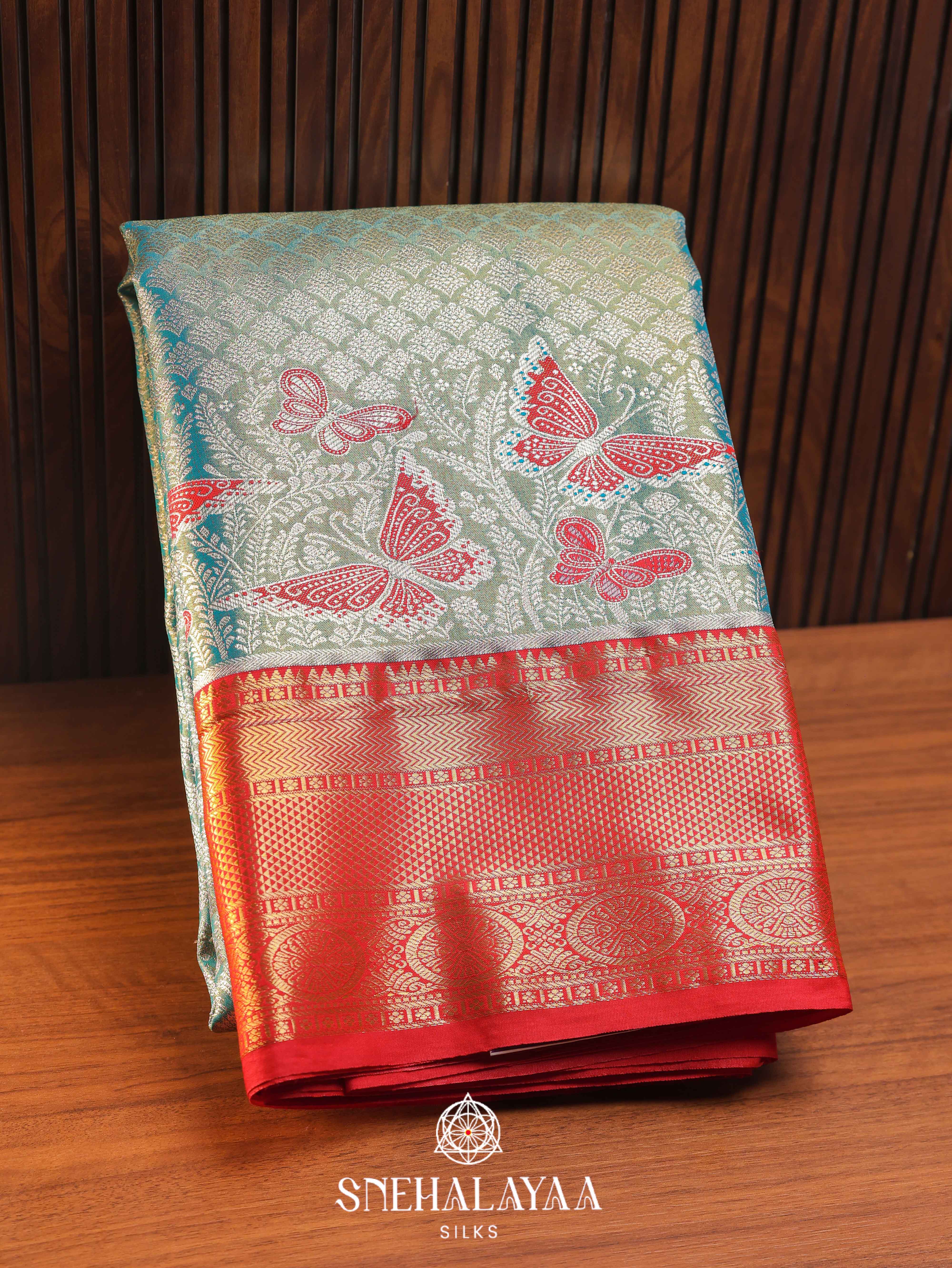 Blue Art Silk Saree