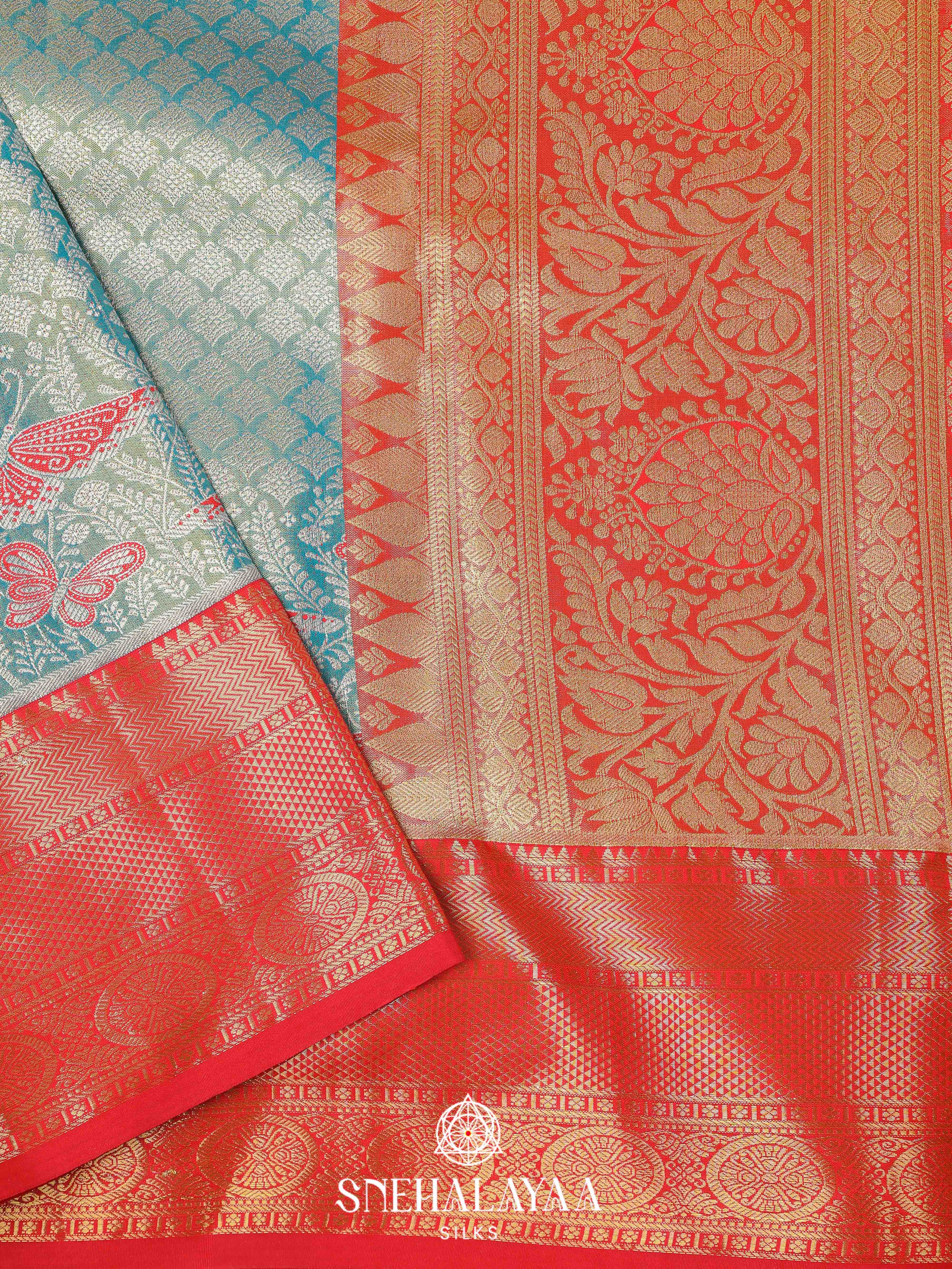 Blue Art Silk Saree