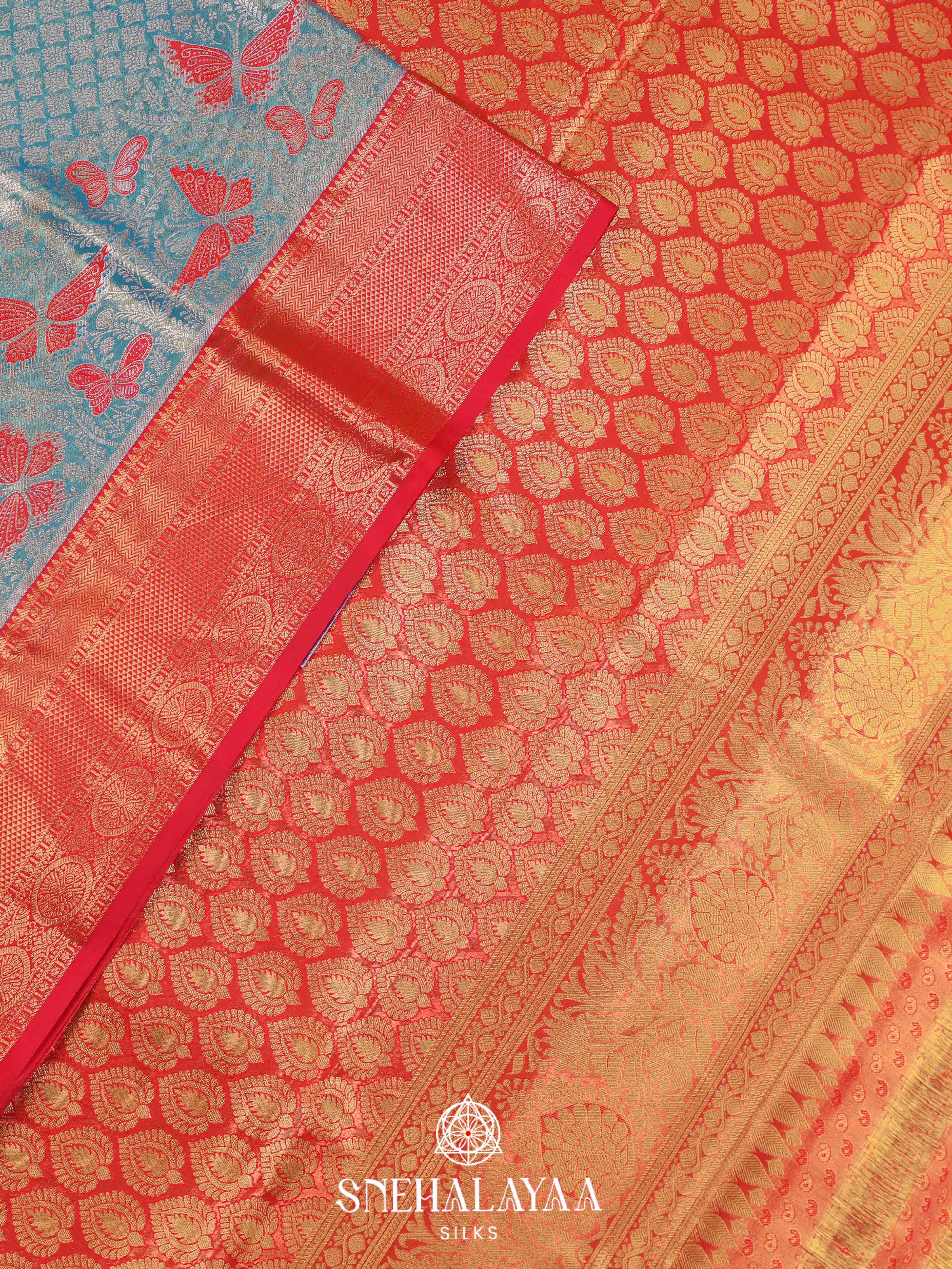 Blue Art Silk Saree