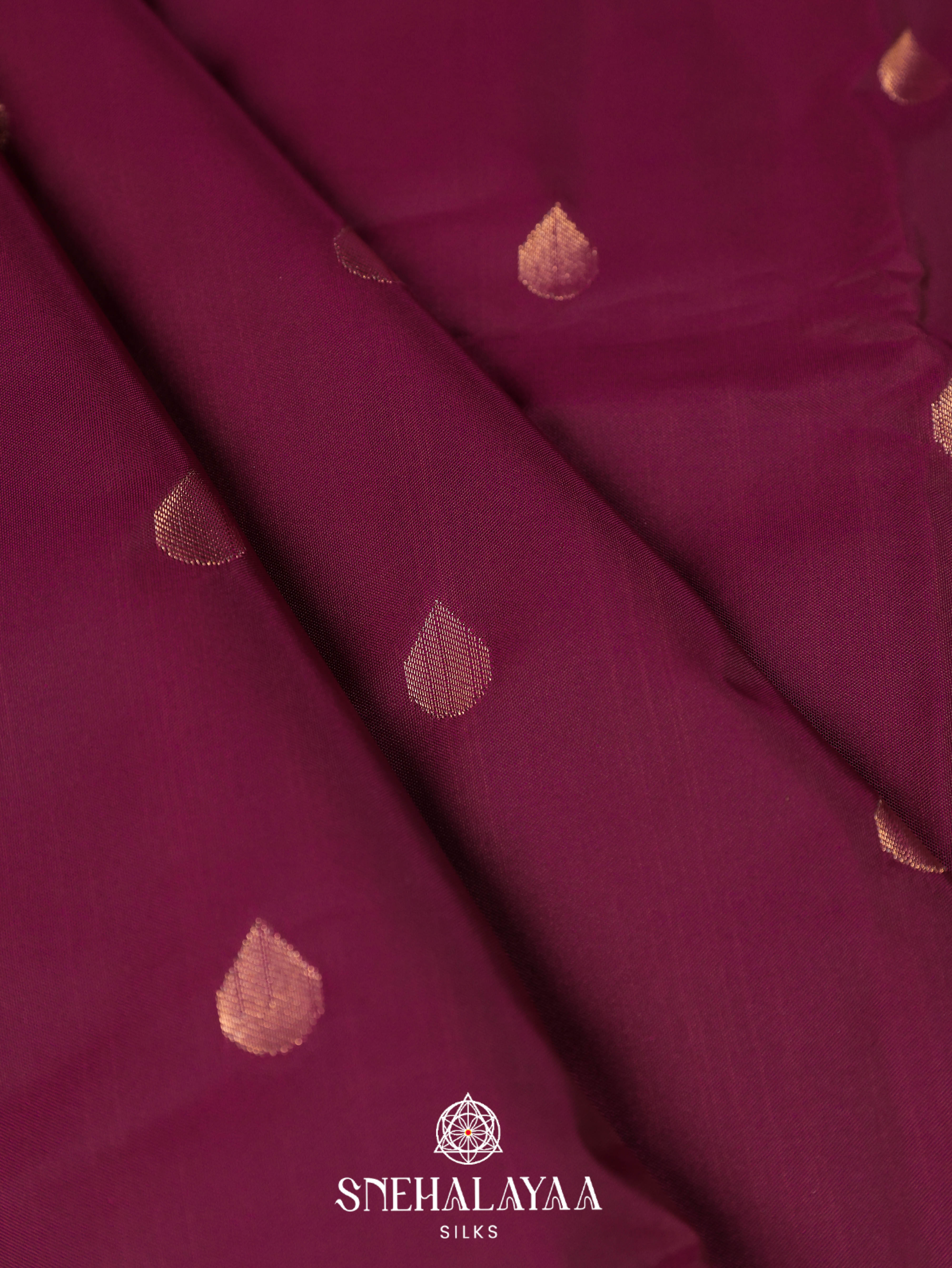 Wine Art Silk Saree