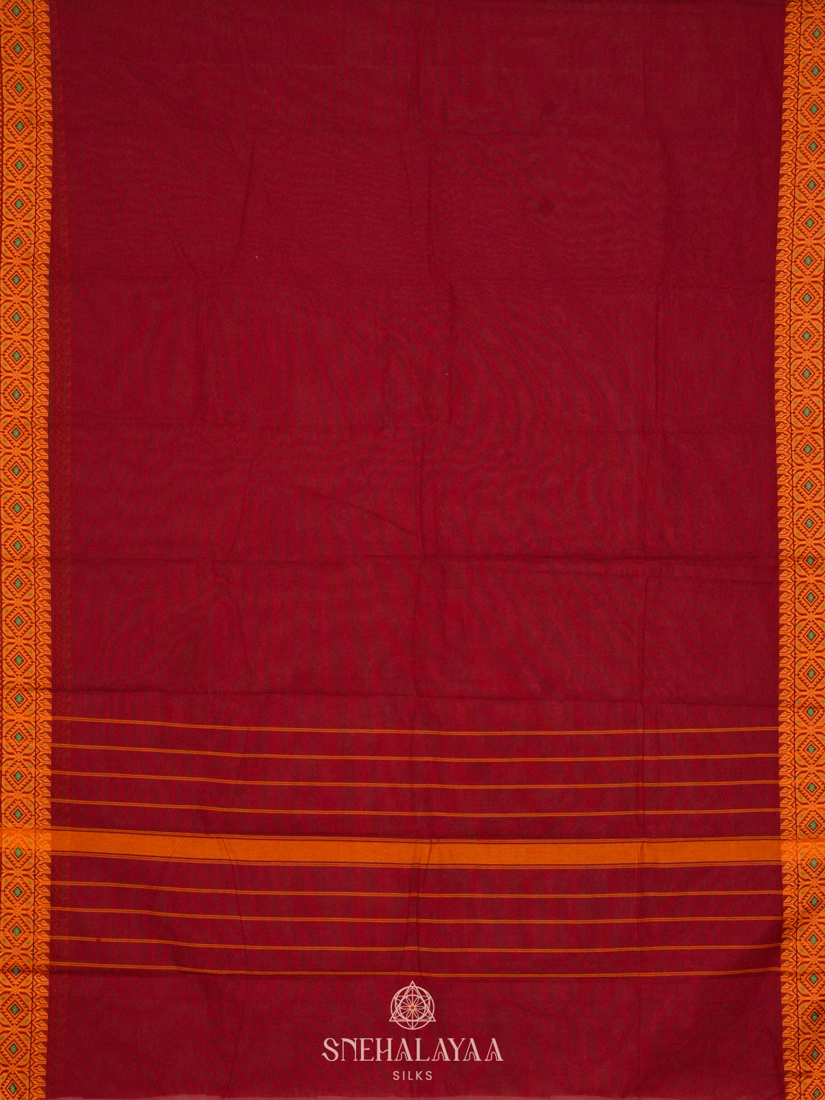 Maroon Kanchi Cotton Saree