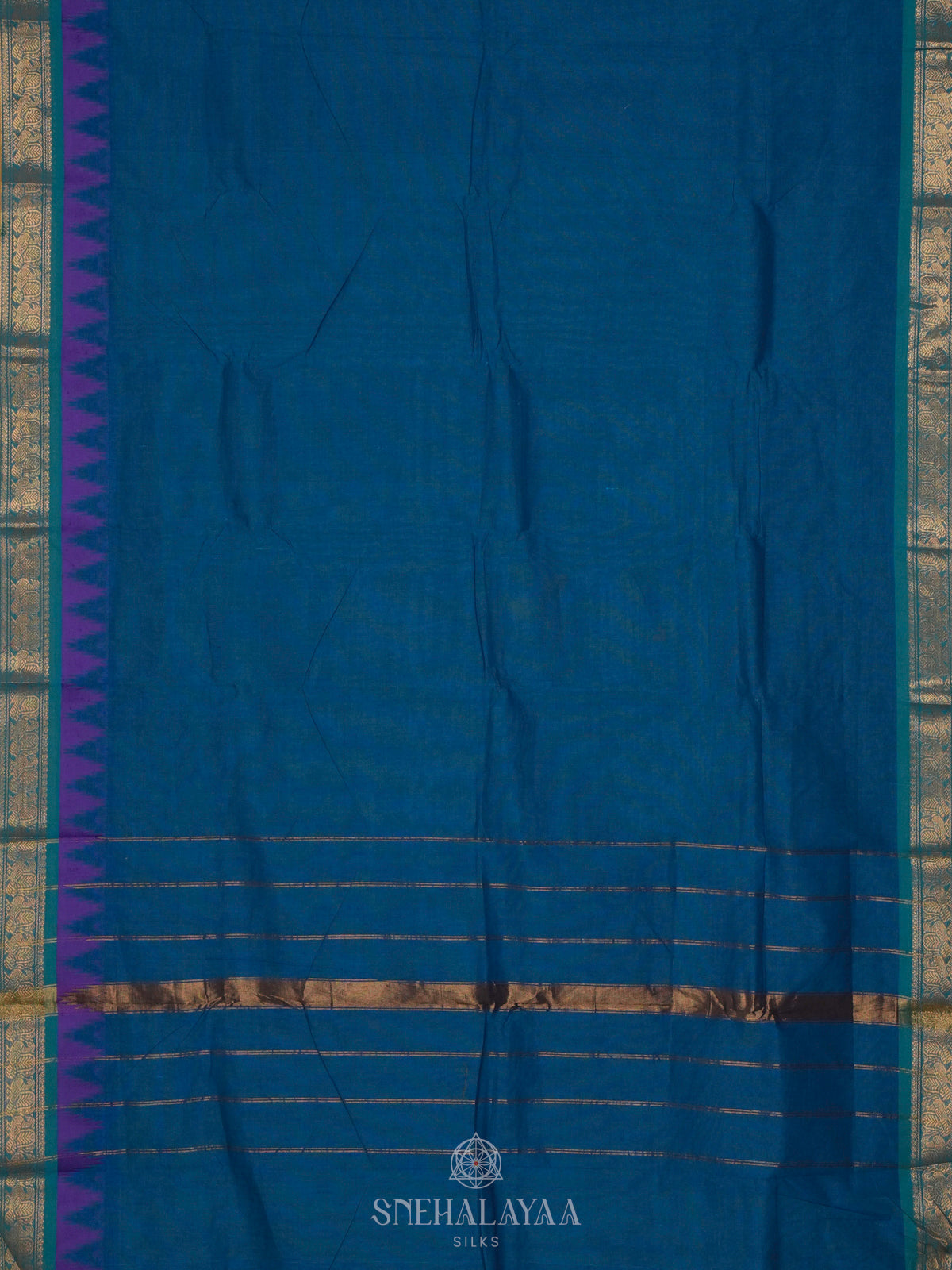 Blue Kanchi Cotton Saree