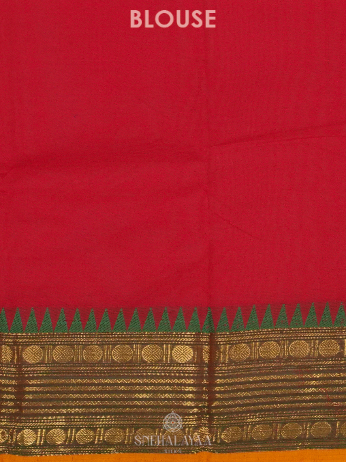 Red Kanchi Cotton Saree