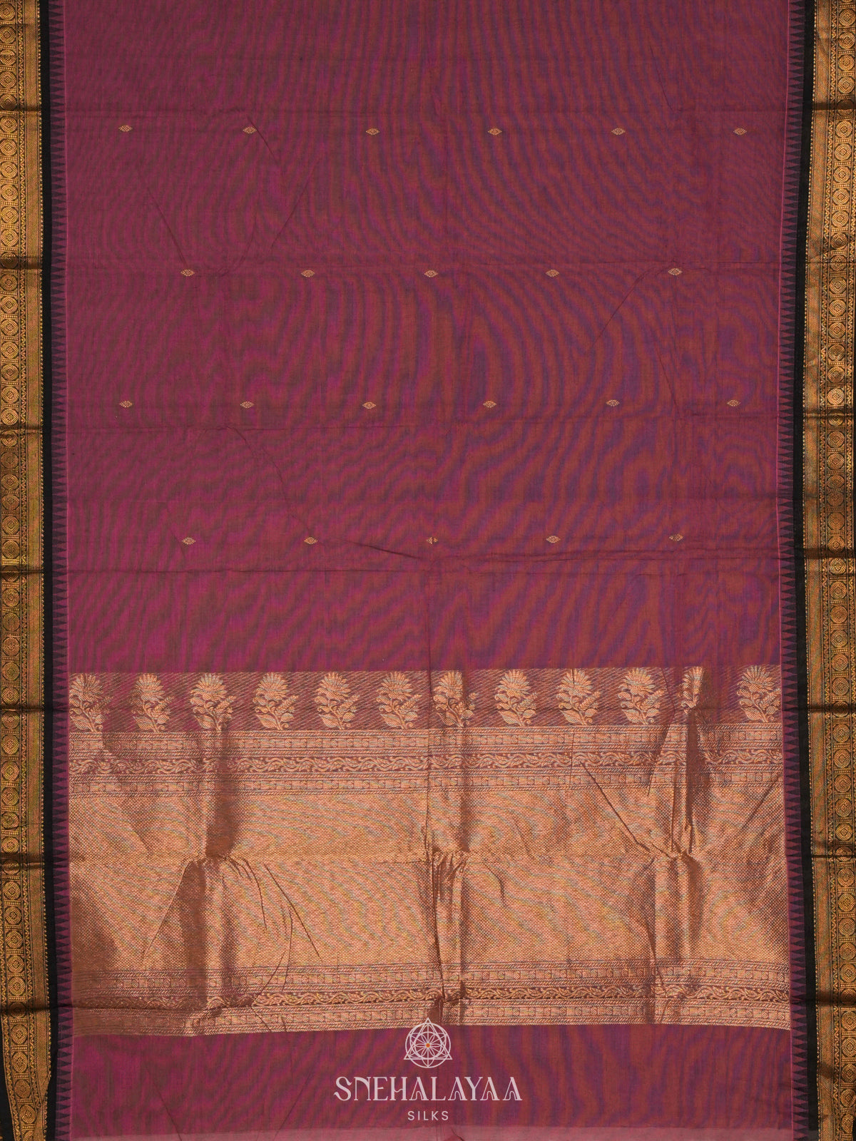 Plum Kanchi Cotton Saree