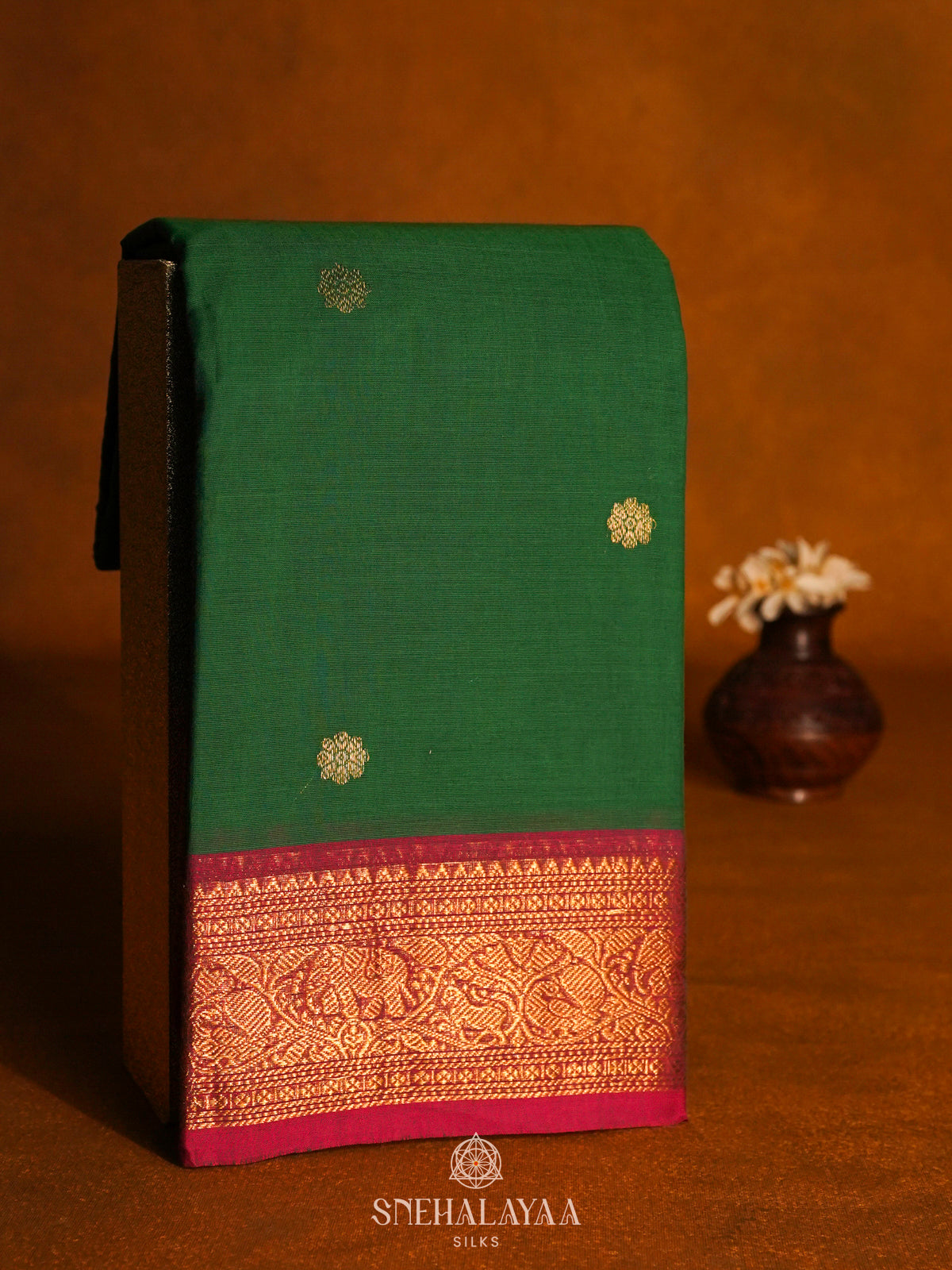 Green Kanchi Cotton Saree