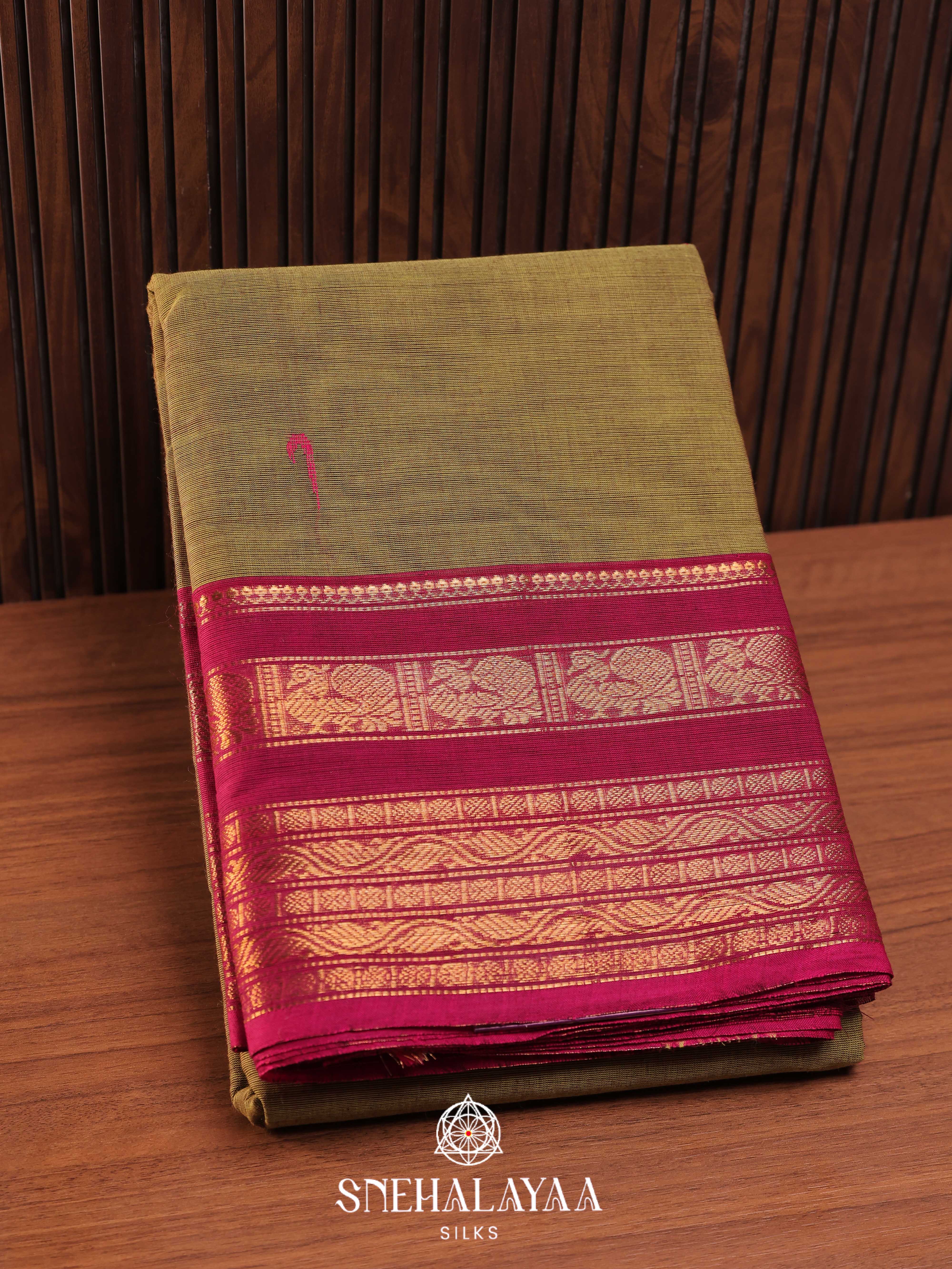 Brown Chettinad Cotton Saree