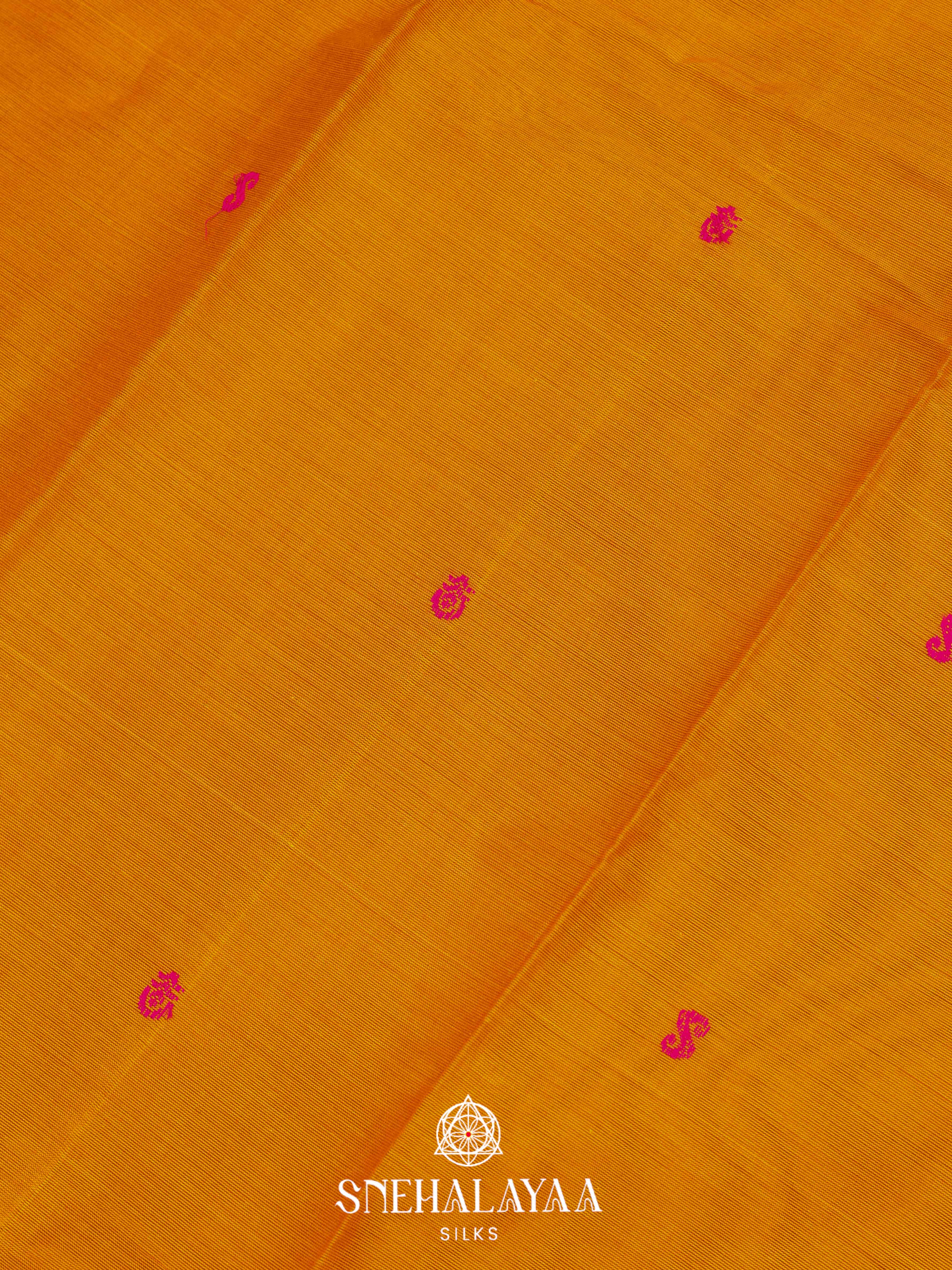 Mustard Yellow Chettinad Cotton Saree