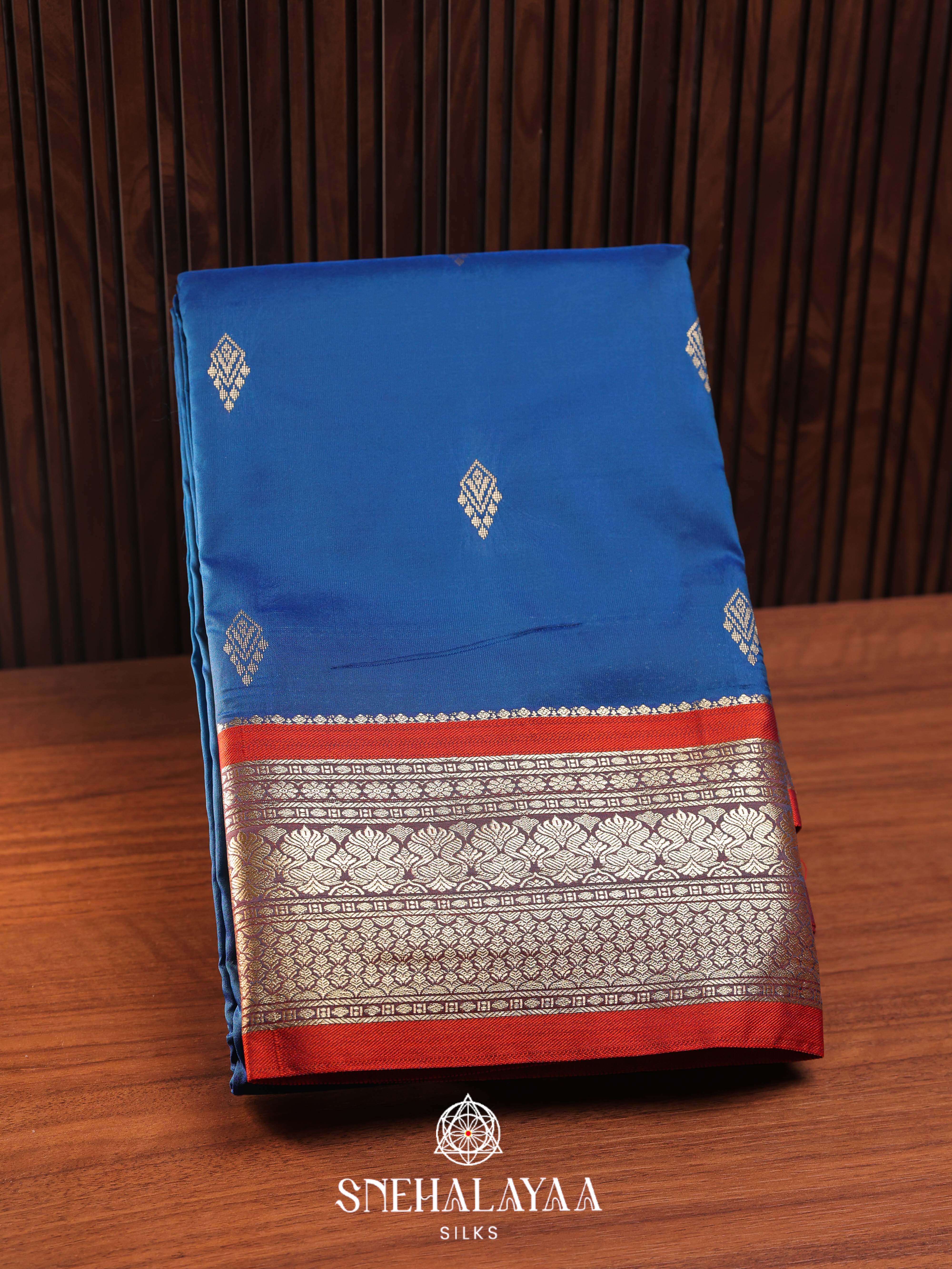 Navy Blue Art Silk Saree