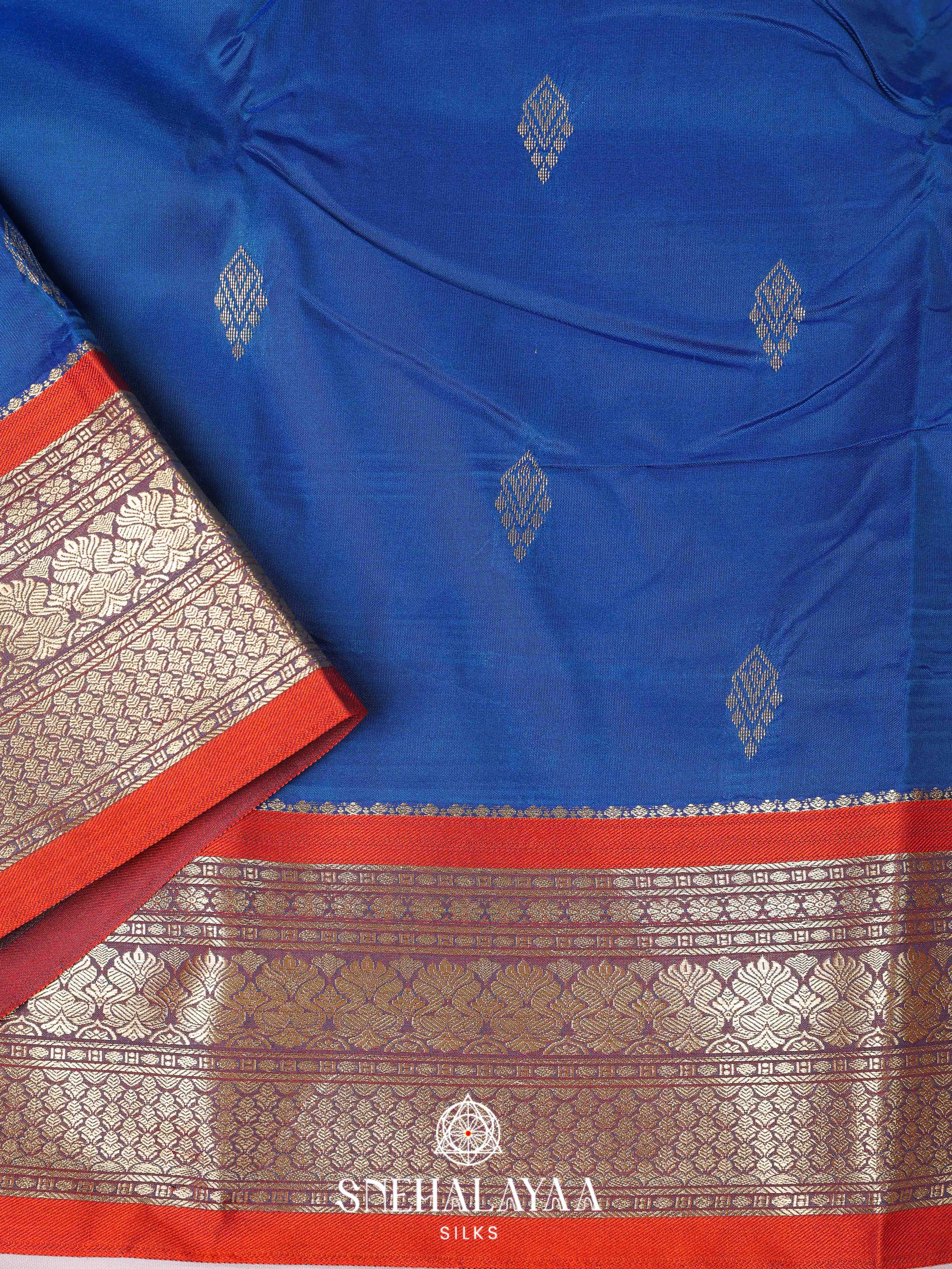 Navy Blue Art Silk Saree