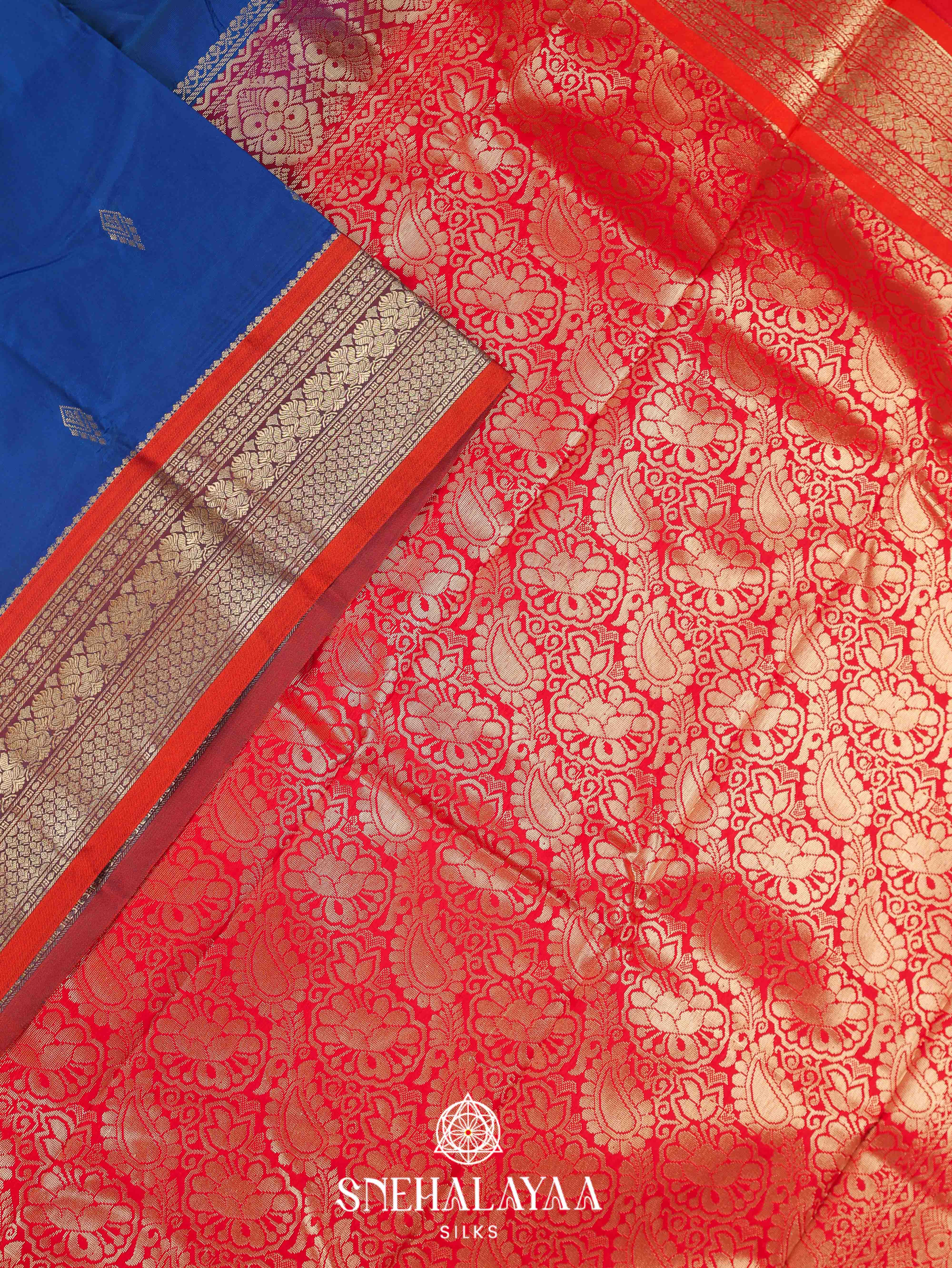 Navy Blue Art Silk Saree