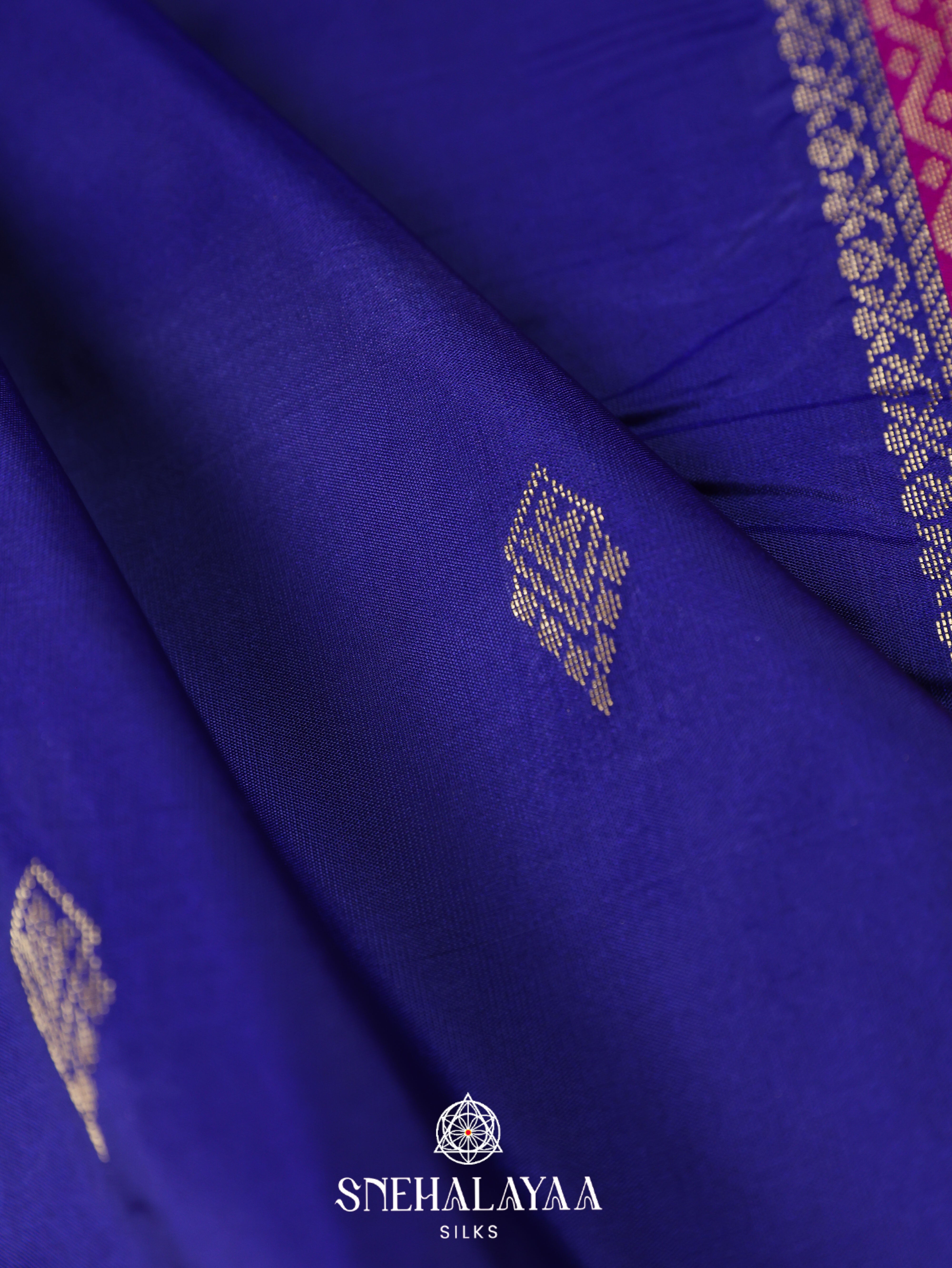 Navy Blue Art Silk Saree
