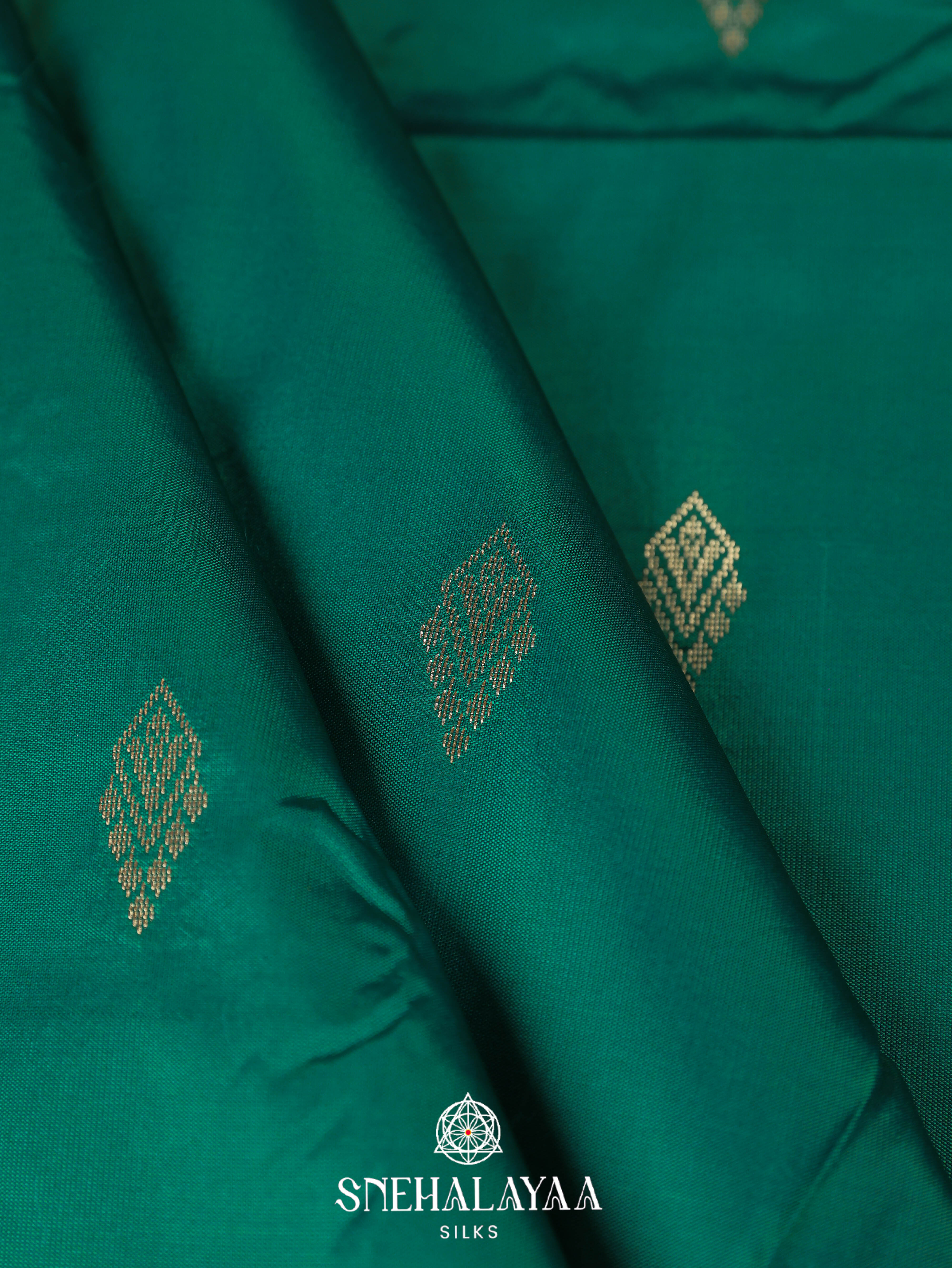 Forest Green Art Silk Saree