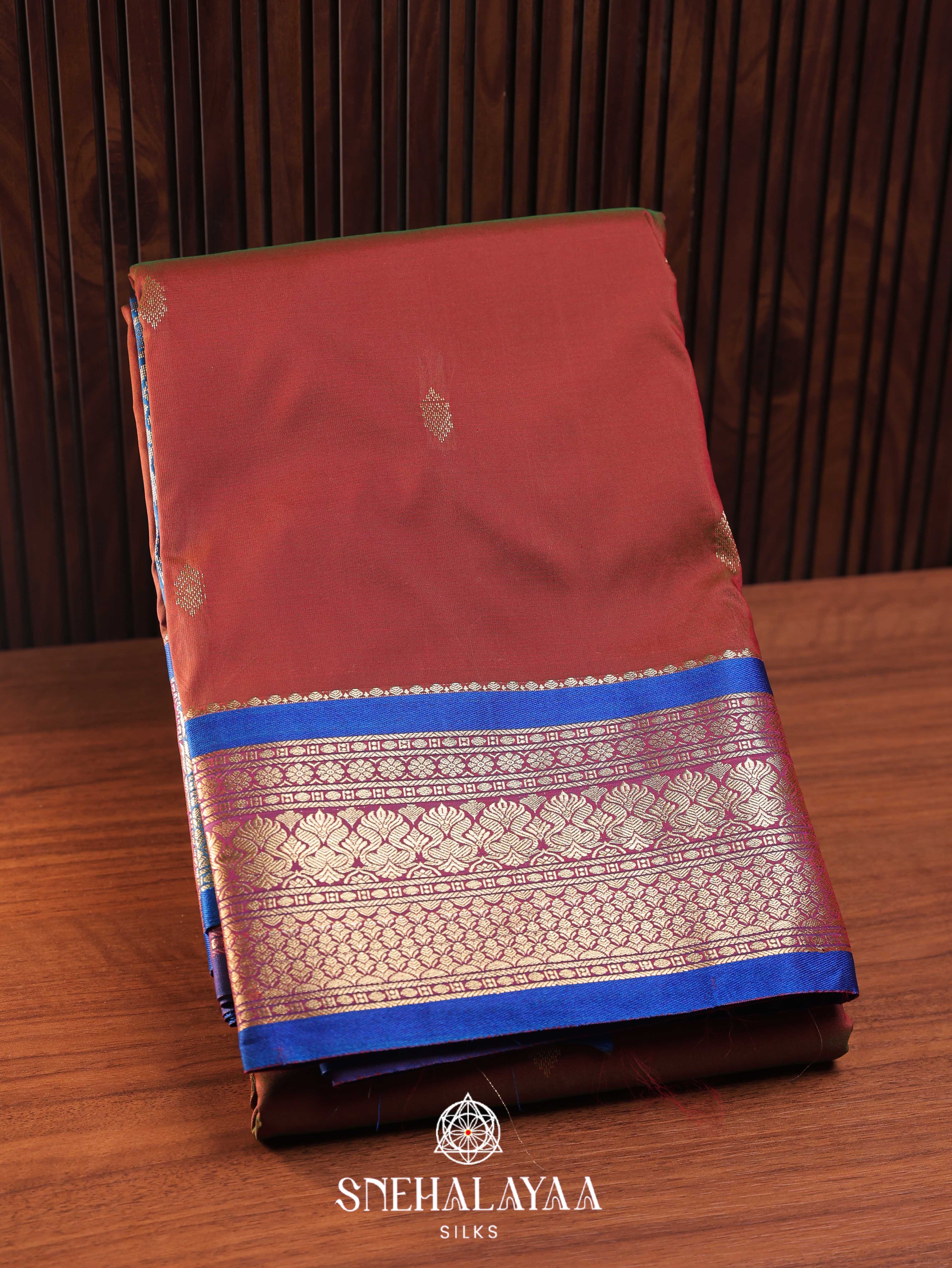 Brown Art Silk Saree